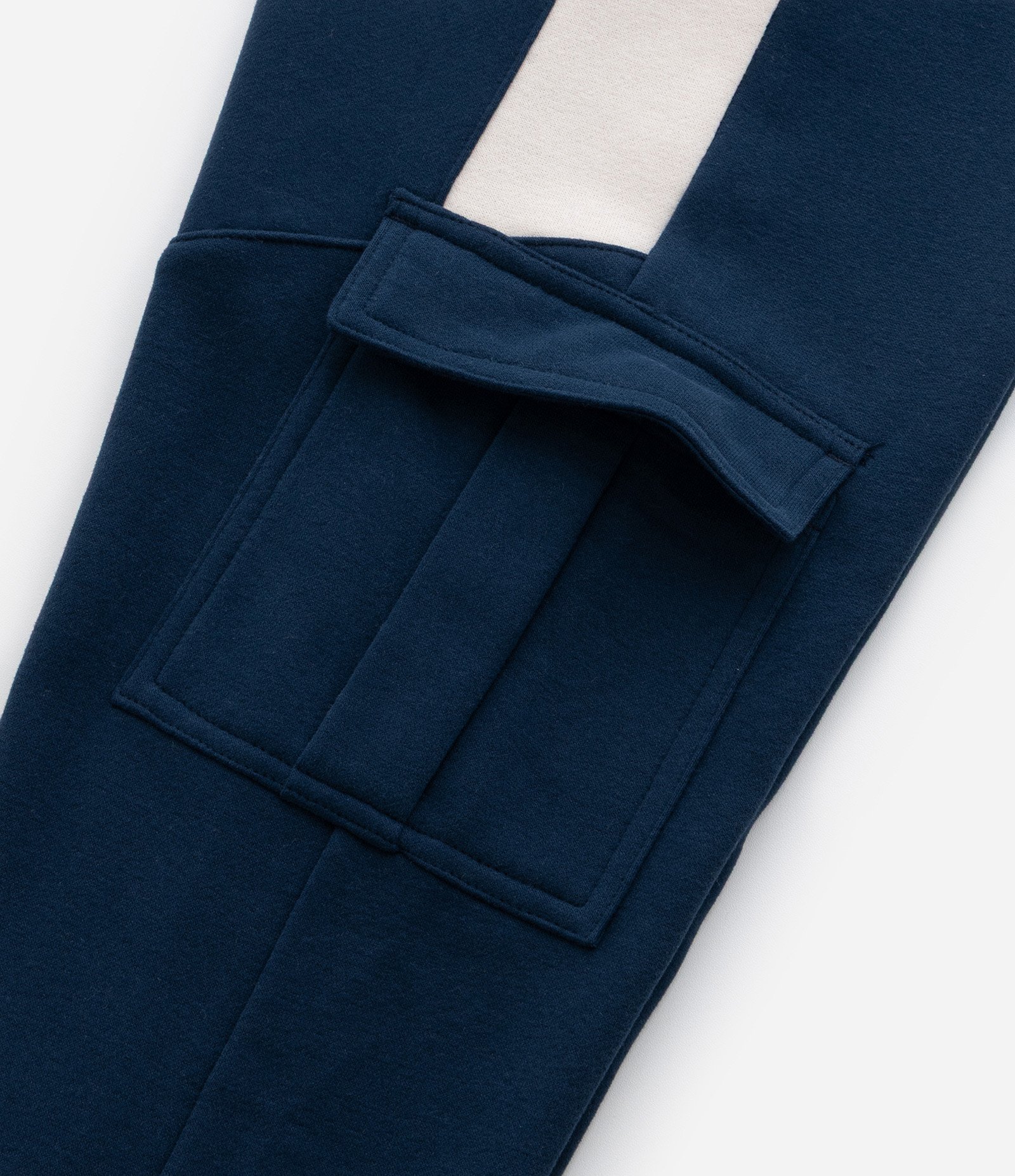 Calça Infantil em Moletom com Bolsos Cargo - Tam 5 a 14 Anos Azul 6