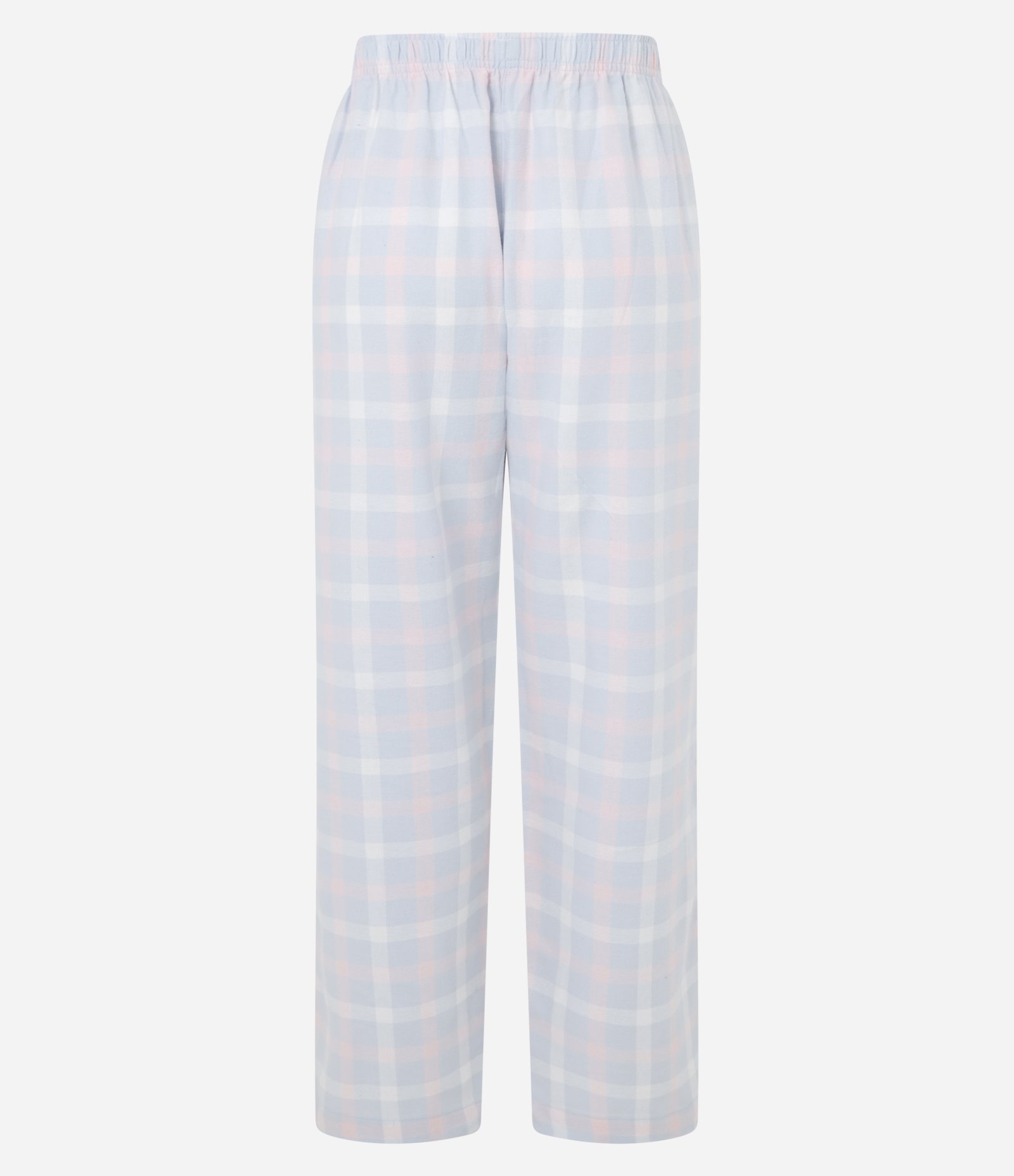 Calça de Pijama em Flanela Xadrez Azul 6