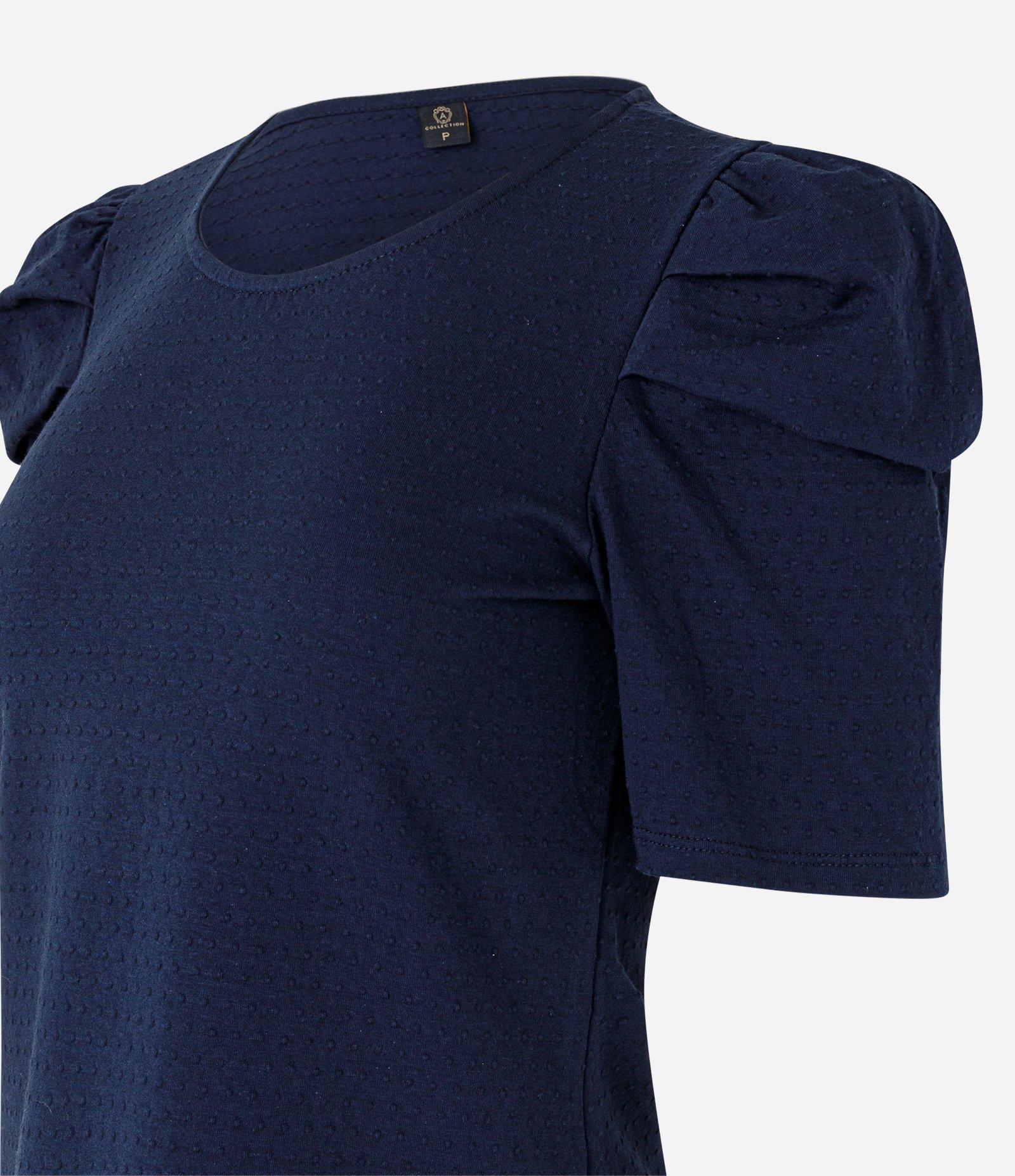 Blusa Texturizada em Algodão com Mangas Bufantes 5