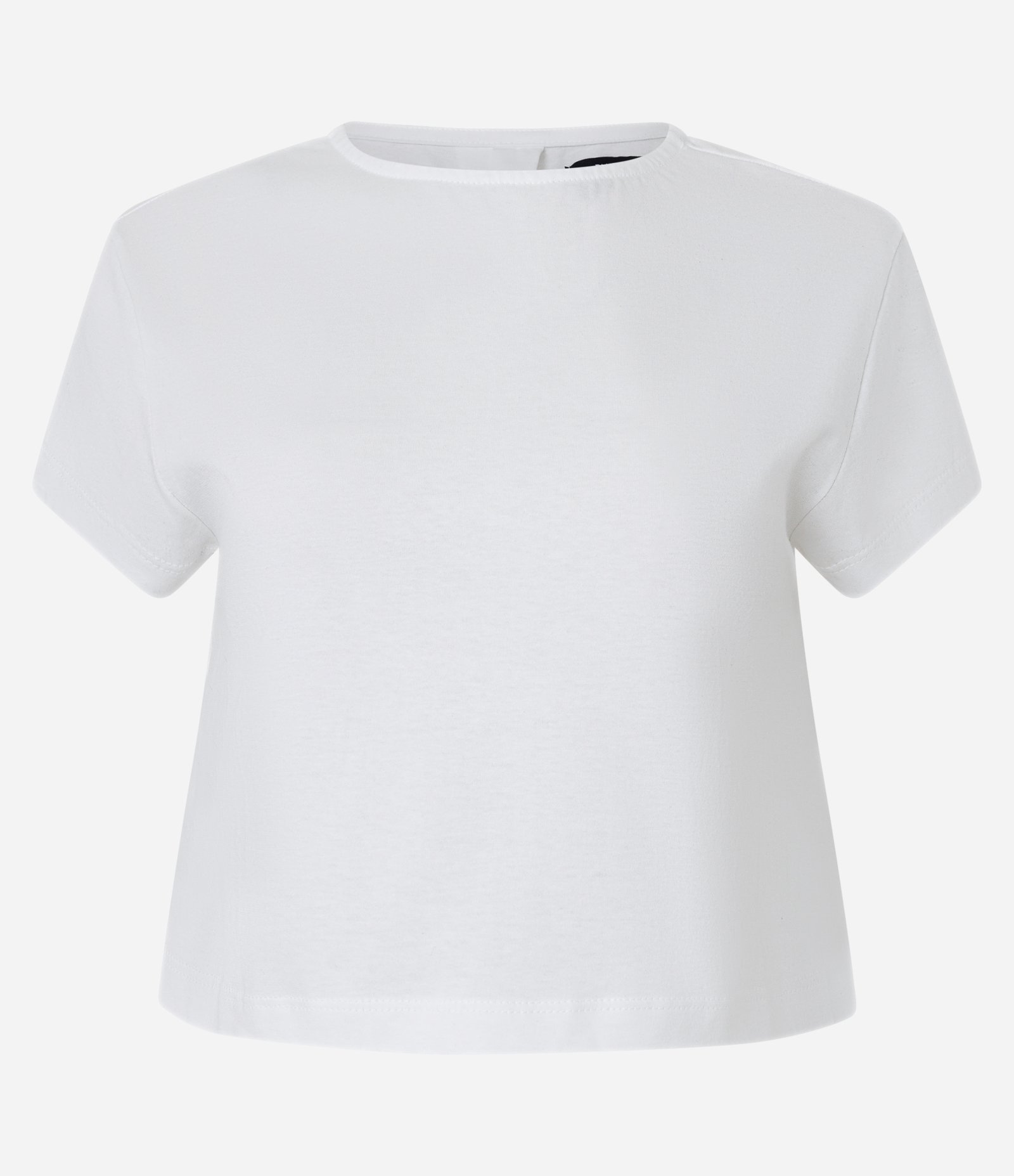Blusa Boxy Cropped em Algodão com Abertura nas Costas Branco 7