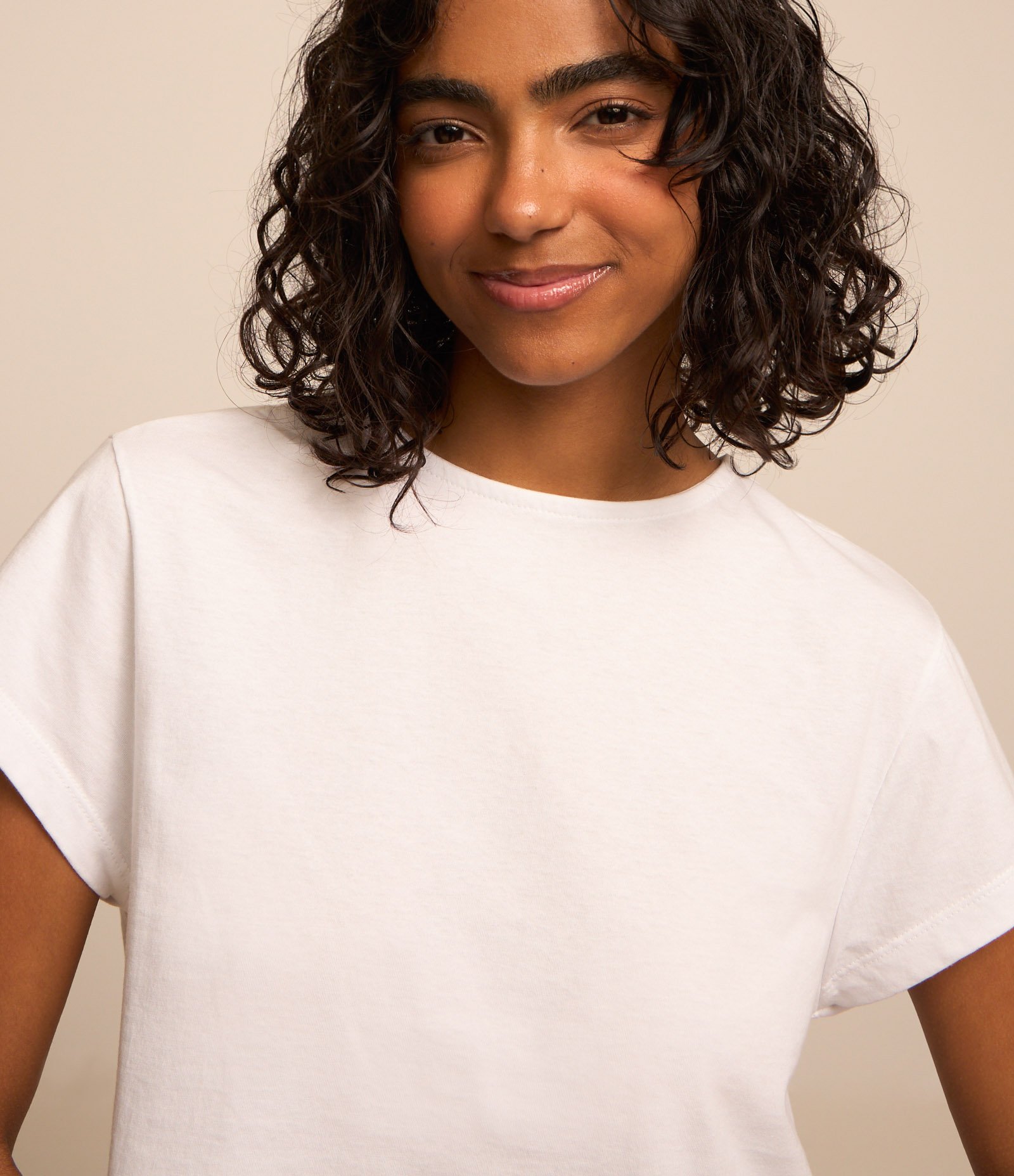 Blusa Boxy Cropped em Algodão com Abertura nas Costas Branco 5