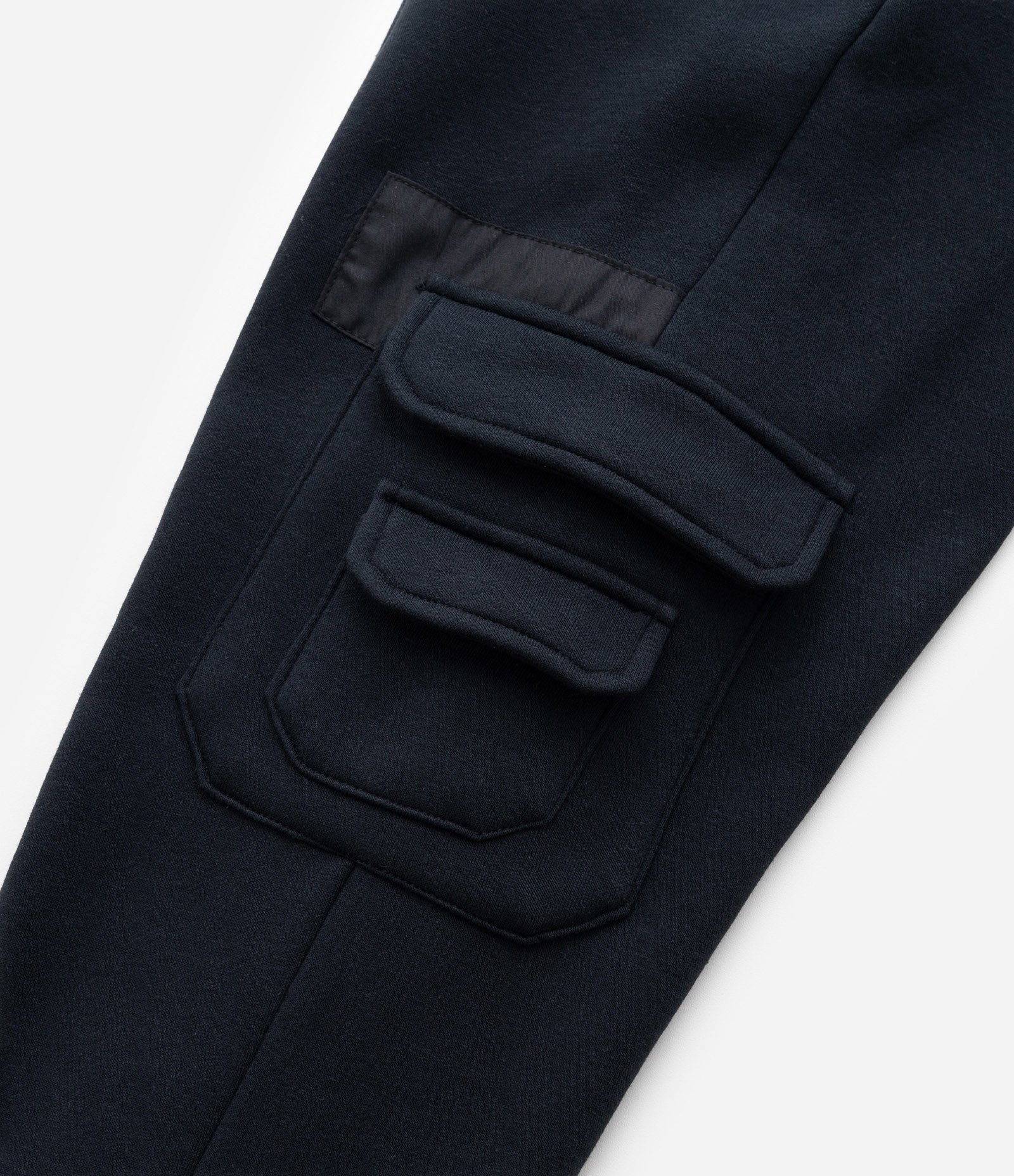 Calça Infantil em Moletom com Bolsos Cargo - Tam 5 a 14 Anos Preto 7