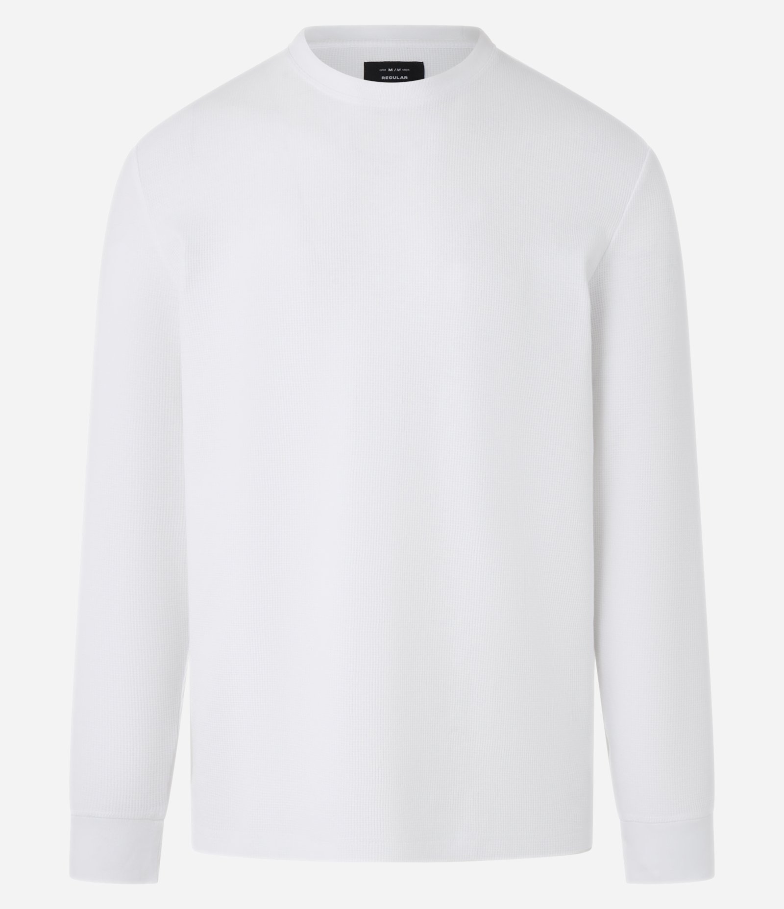 Camiseta Regular em Algodão com Textura Branco 5