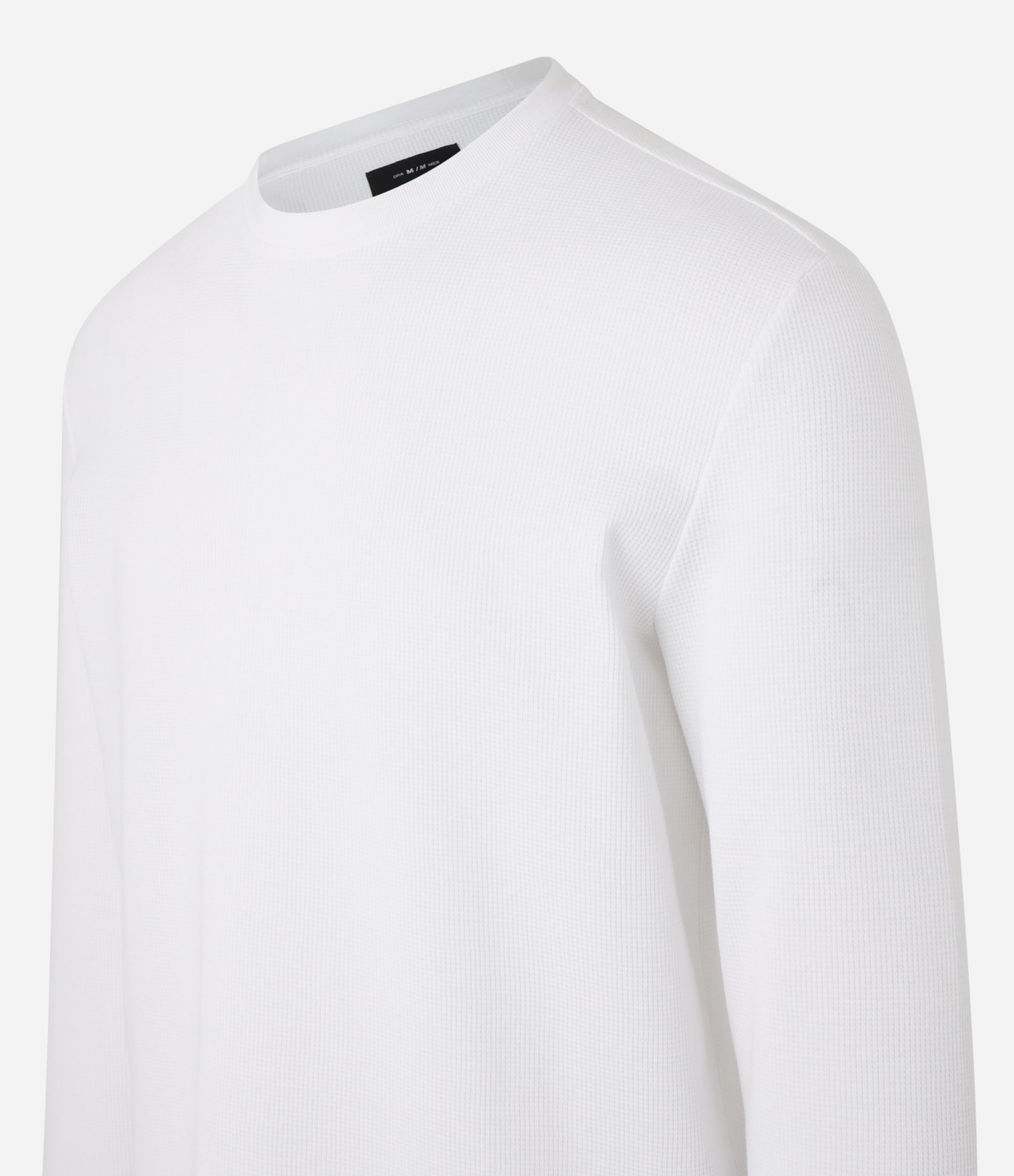 Camiseta Regular em Algodão com Textura Branco 6