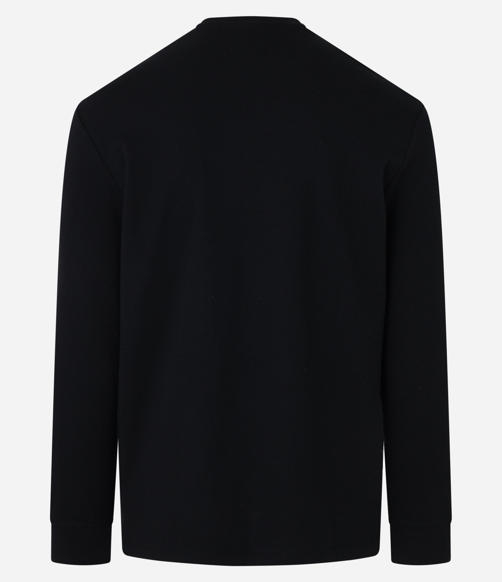 Camiseta Regular em Algodão com Textura Preto 6