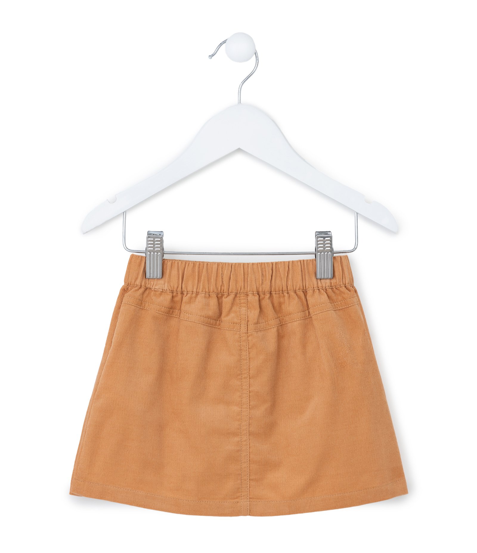 Saia Infantil em Veludo com Bolsinhos - Tam 1 a 5 Anos Marrom 2