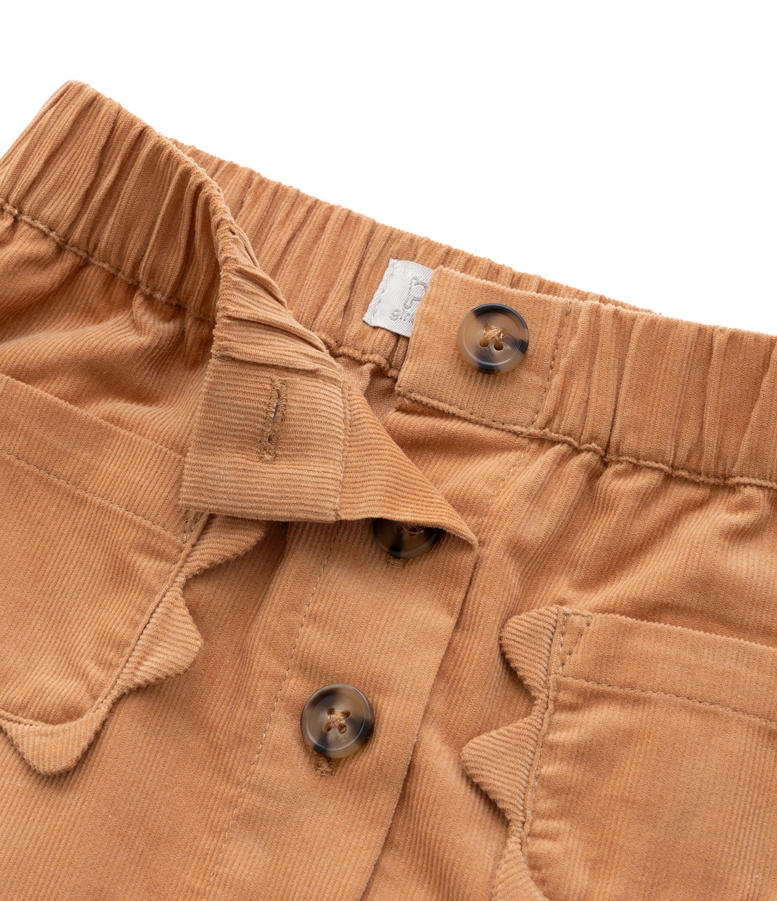 Saia Infantil em Veludo com Bolsinhos - Tam 1 a 5 Anos Marrom 4