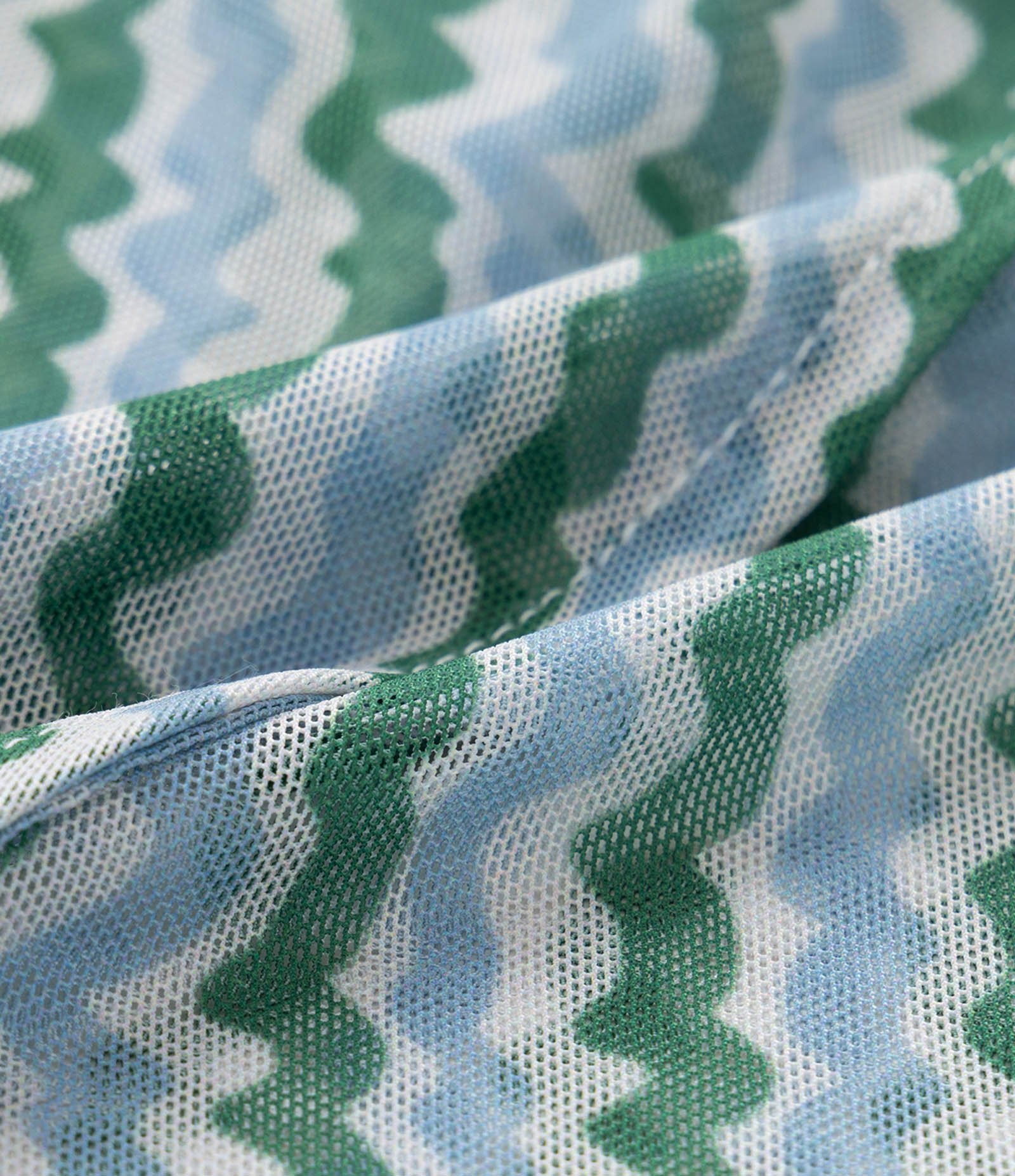 Saída de Praia Vestido em Tule Estampado Curve & Plus Size Verde 5