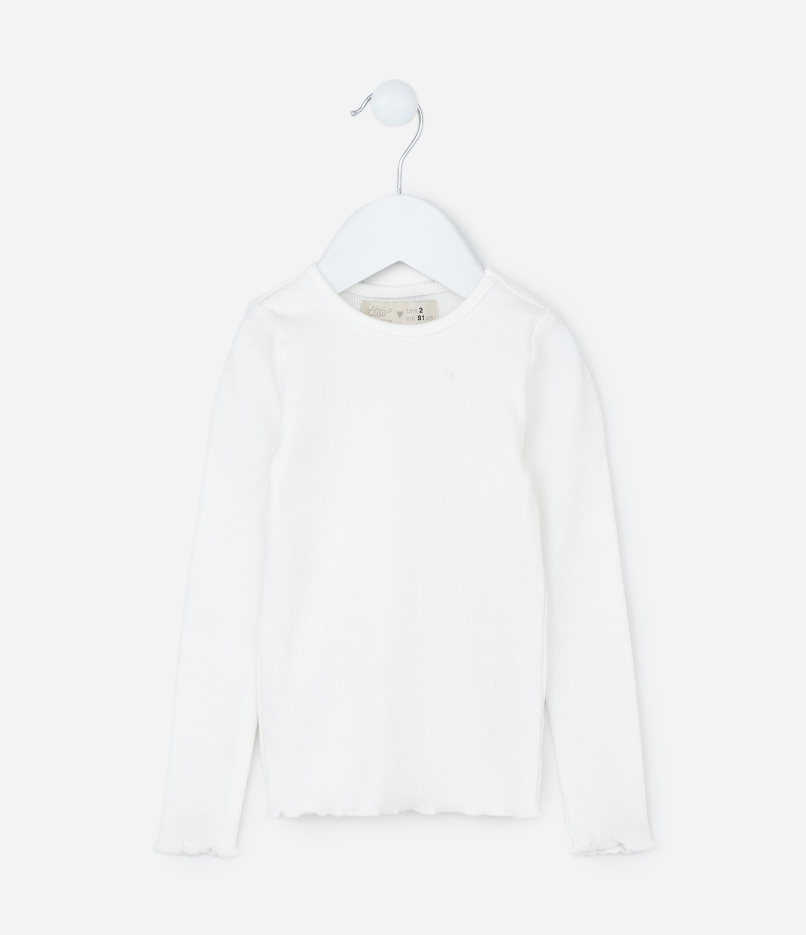 Conjunto Infantil em Tweed com Botões - Tam 1 a 5 Anos Branco/Rosa 2