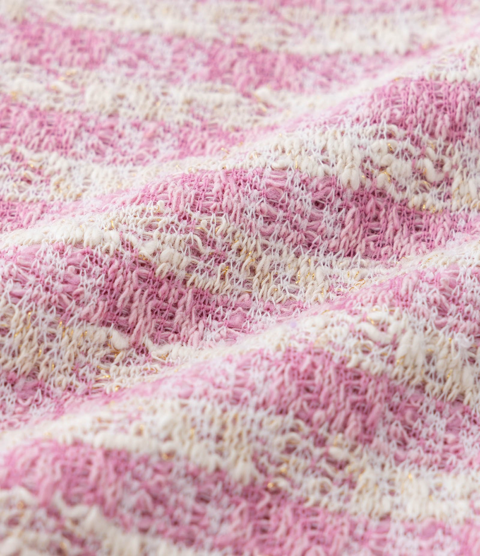 Conjunto Infantil em Tweed com Botões - Tam 1 a 5 Anos Branco/Rosa 4