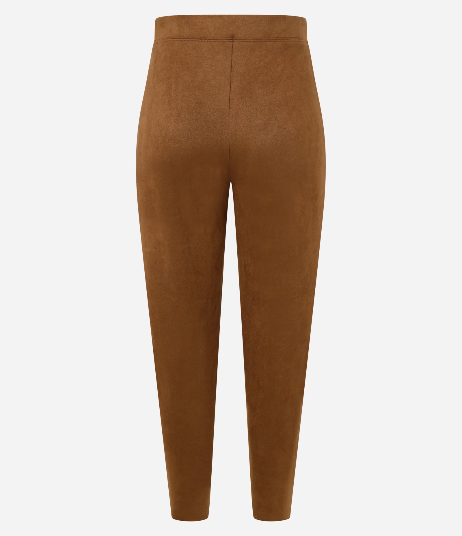 Calça Legging em Suedine e Zíper Lateral Marrom 6