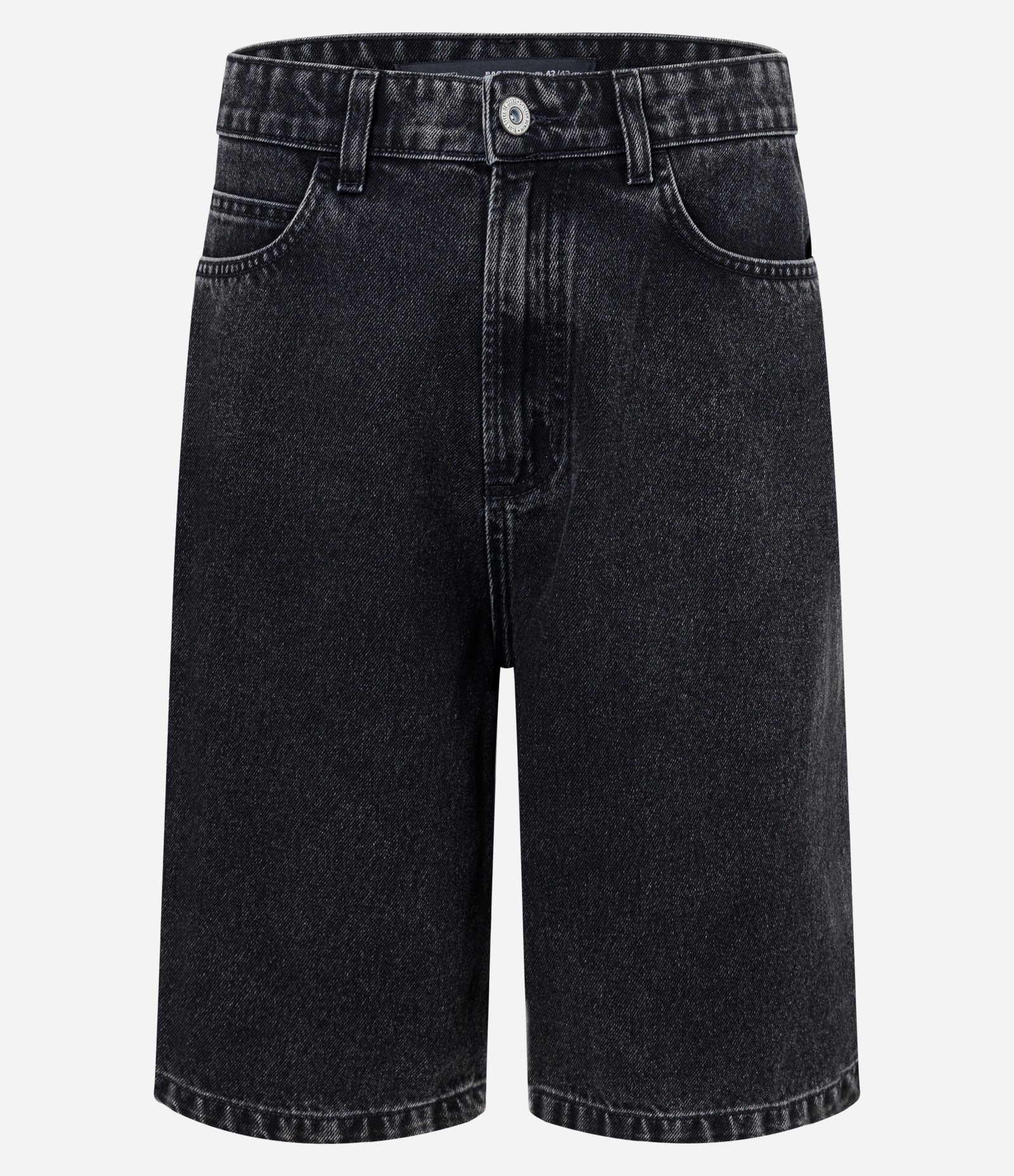 Bermuda Baggy Vintage em Jeans Preto 4