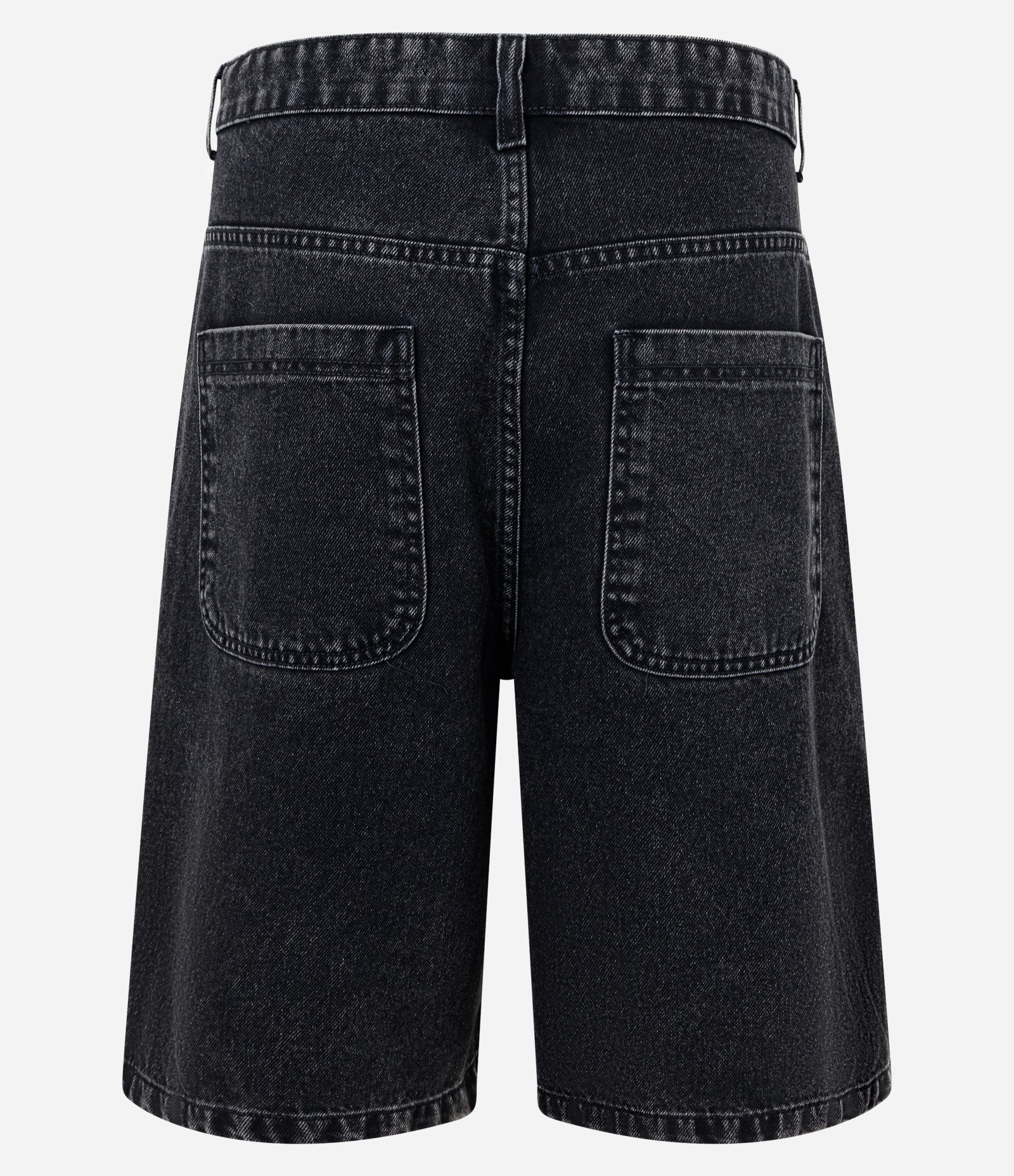 Bermuda Baggy Vintage em Jeans Preto 5