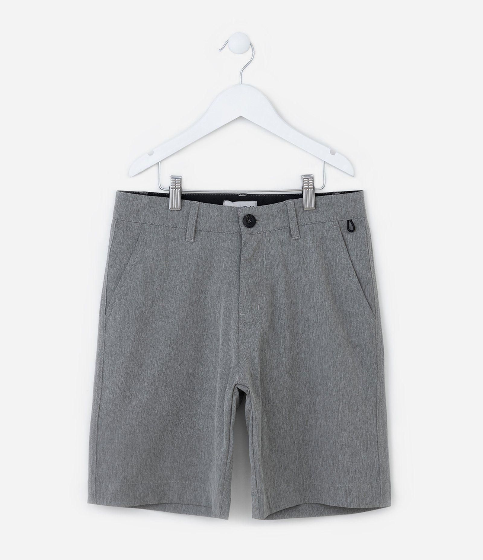 Bermuda Infantil em Microfibra com Bolsos - Tam 5 a 14 Anos Cinza 1
