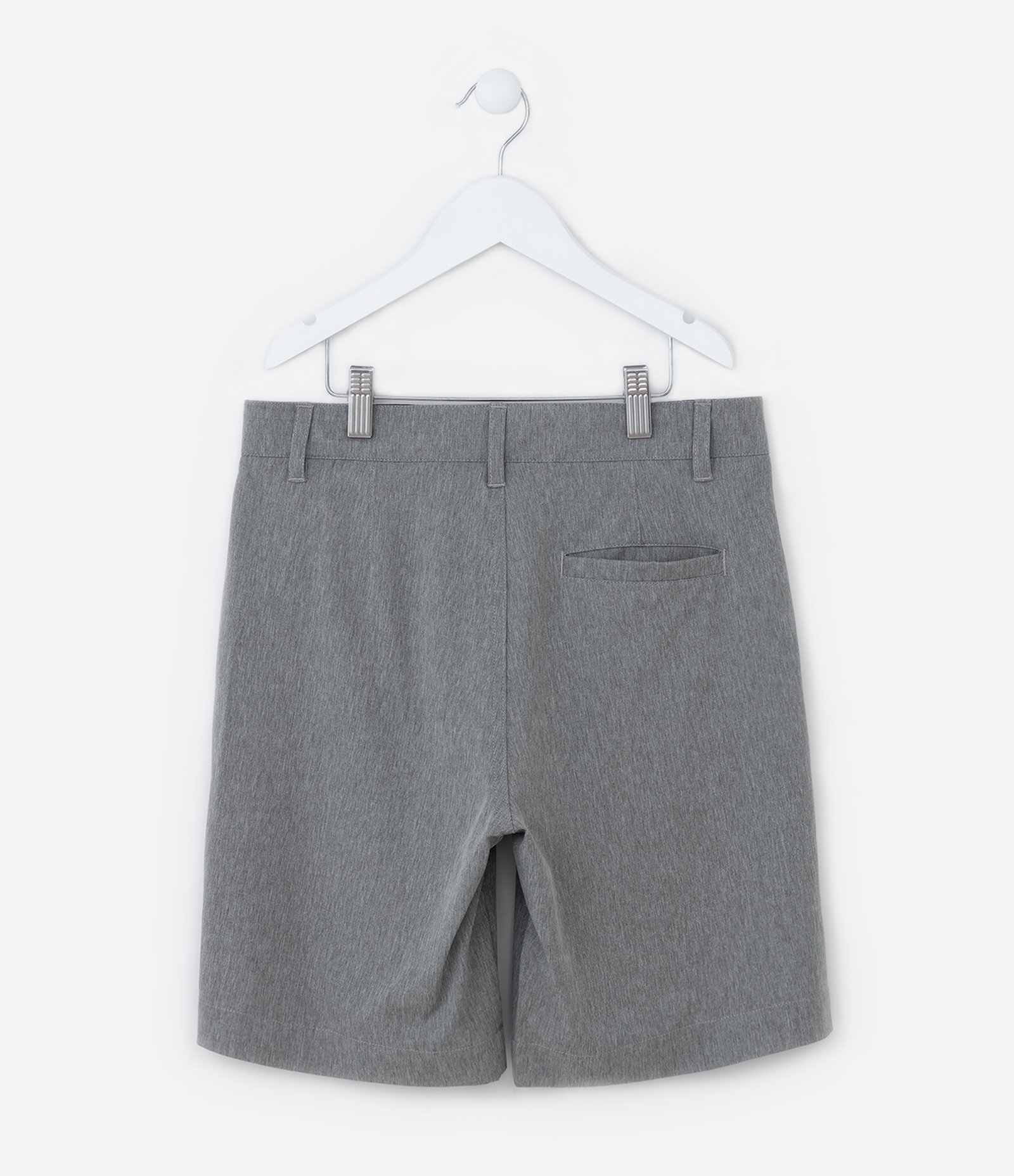 Bermuda Infantil em Microfibra com Bolsos - Tam 5 a 14 Anos Cinza 2
