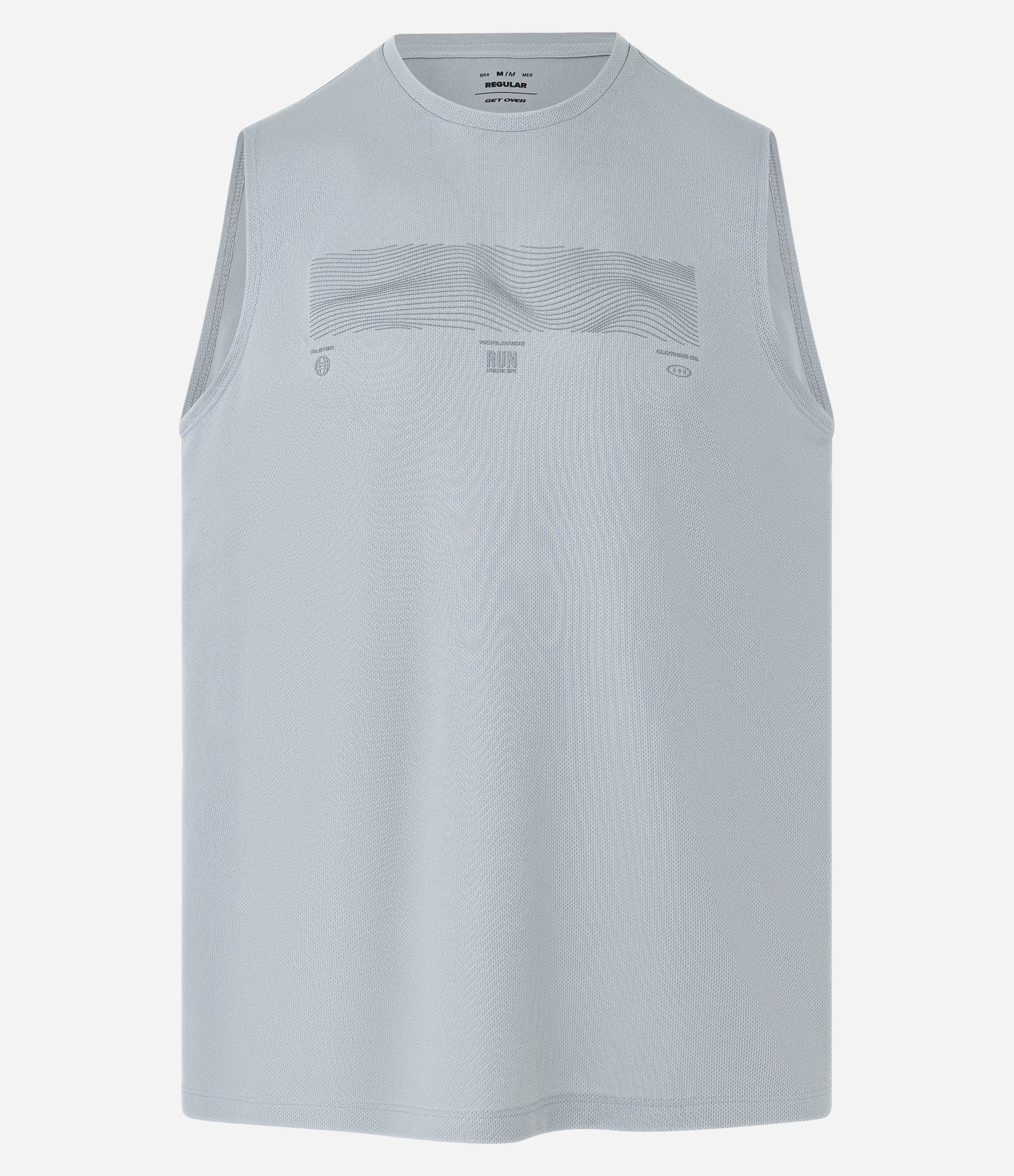 Regata Machão em Tecnologia Dry com Estampa Abstrata Branco 4