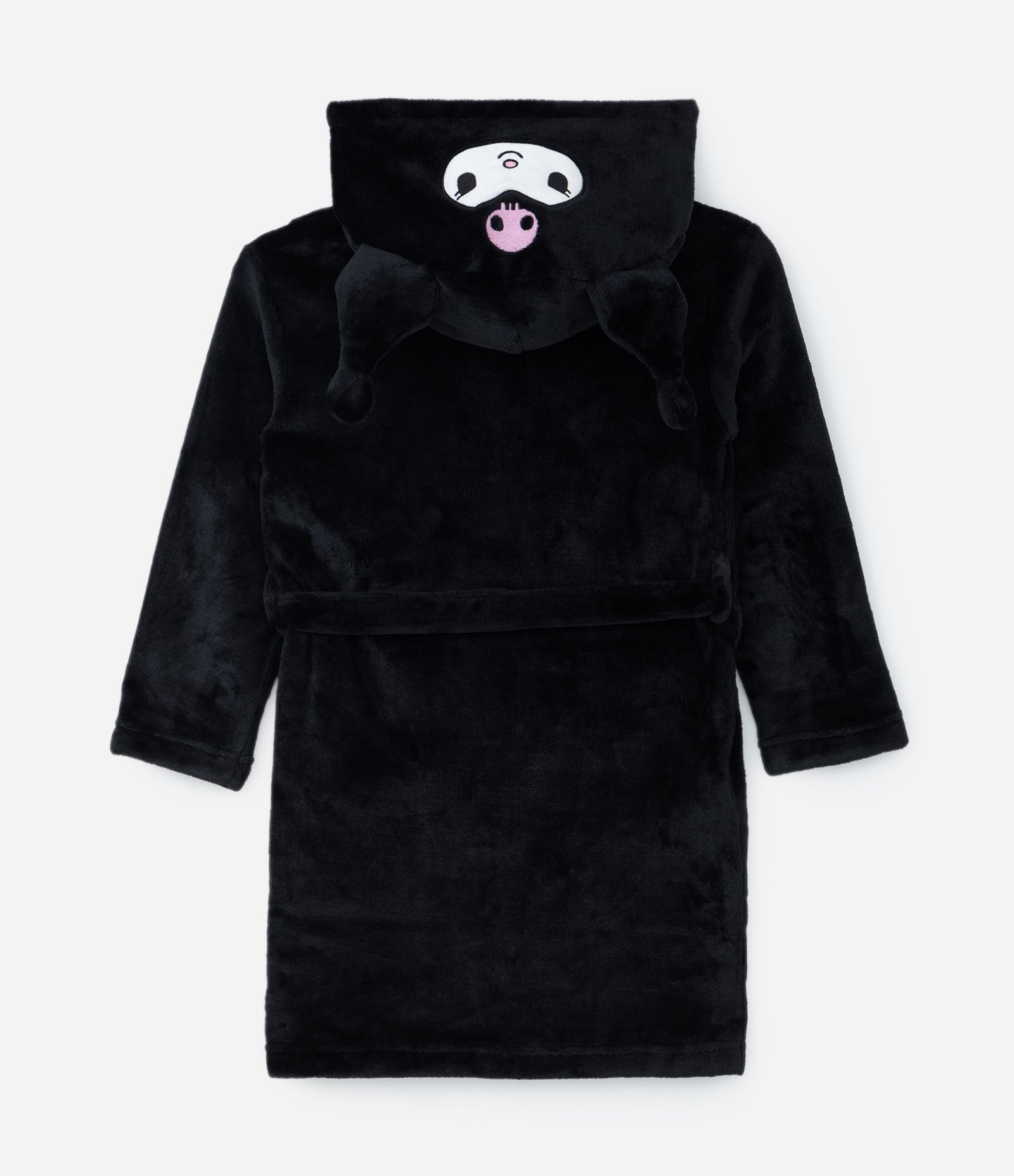 Roupão Infantil em Fleece Estampa Kuromi - Tam 5 a 16 Anos Preto 2