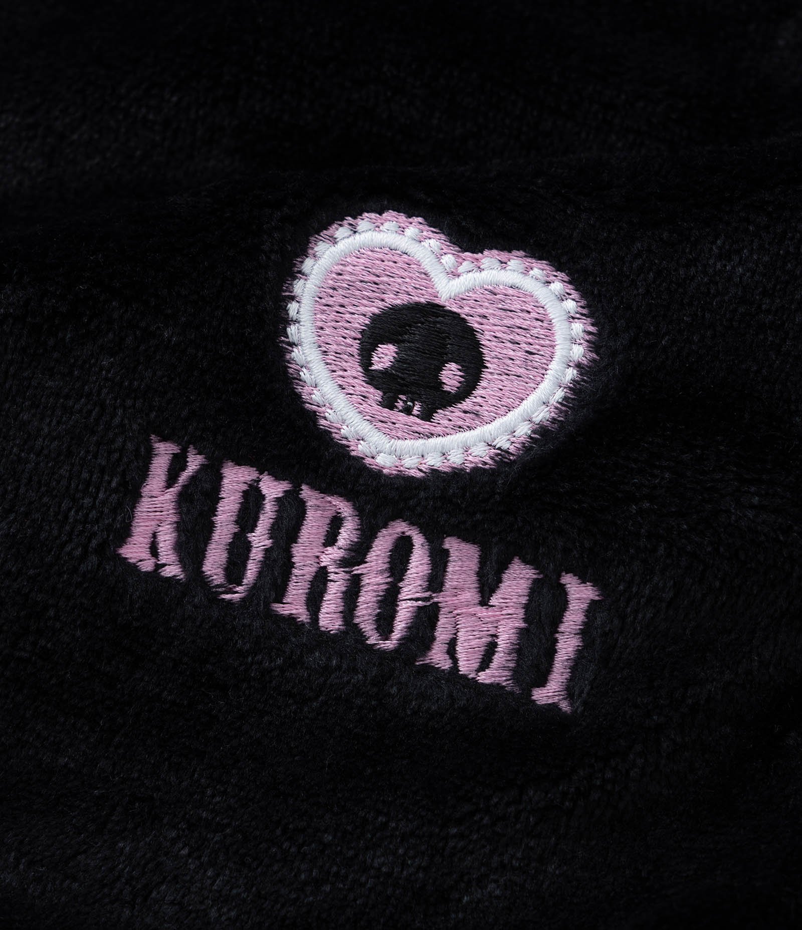 Roupão Infantil em Fleece Estampa Kuromi - Tam 5 a 16 Anos Preto 5