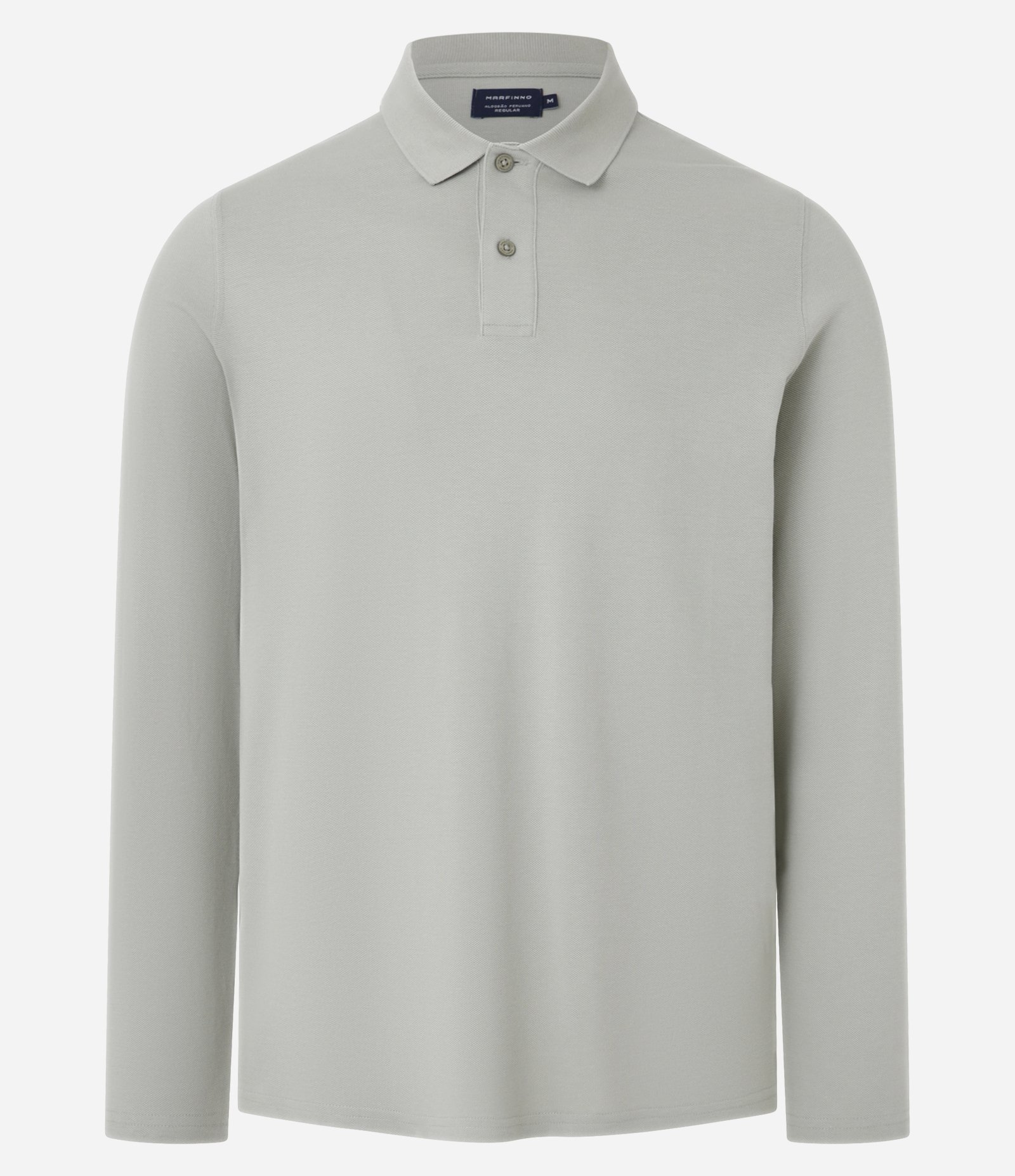 Polo em Algodão com Textura Piquet e Abotoamento Verde 1