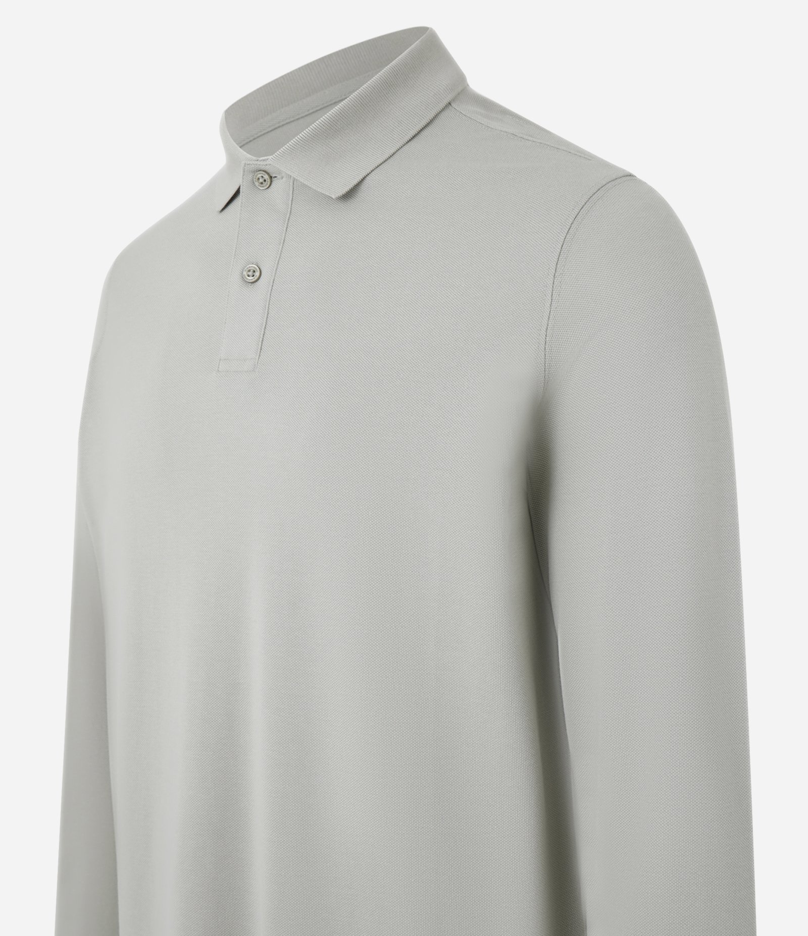 Polo em Algodão com Textura Piquet e Abotoamento Verde 2