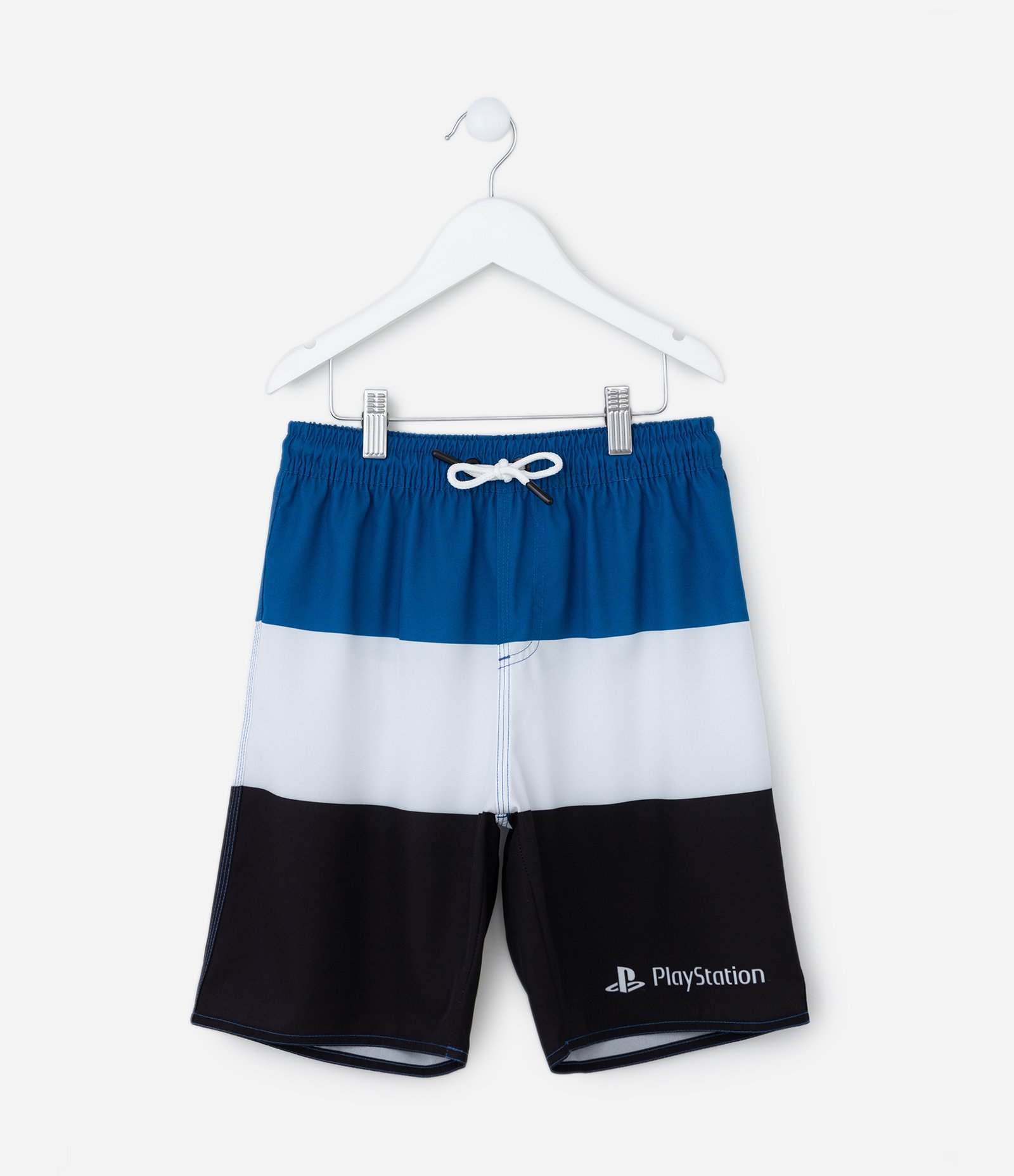 Bermuda Infantil com Estampa Playstation - Tam 5 a 14 Anos Azul/Branco/Preto 1