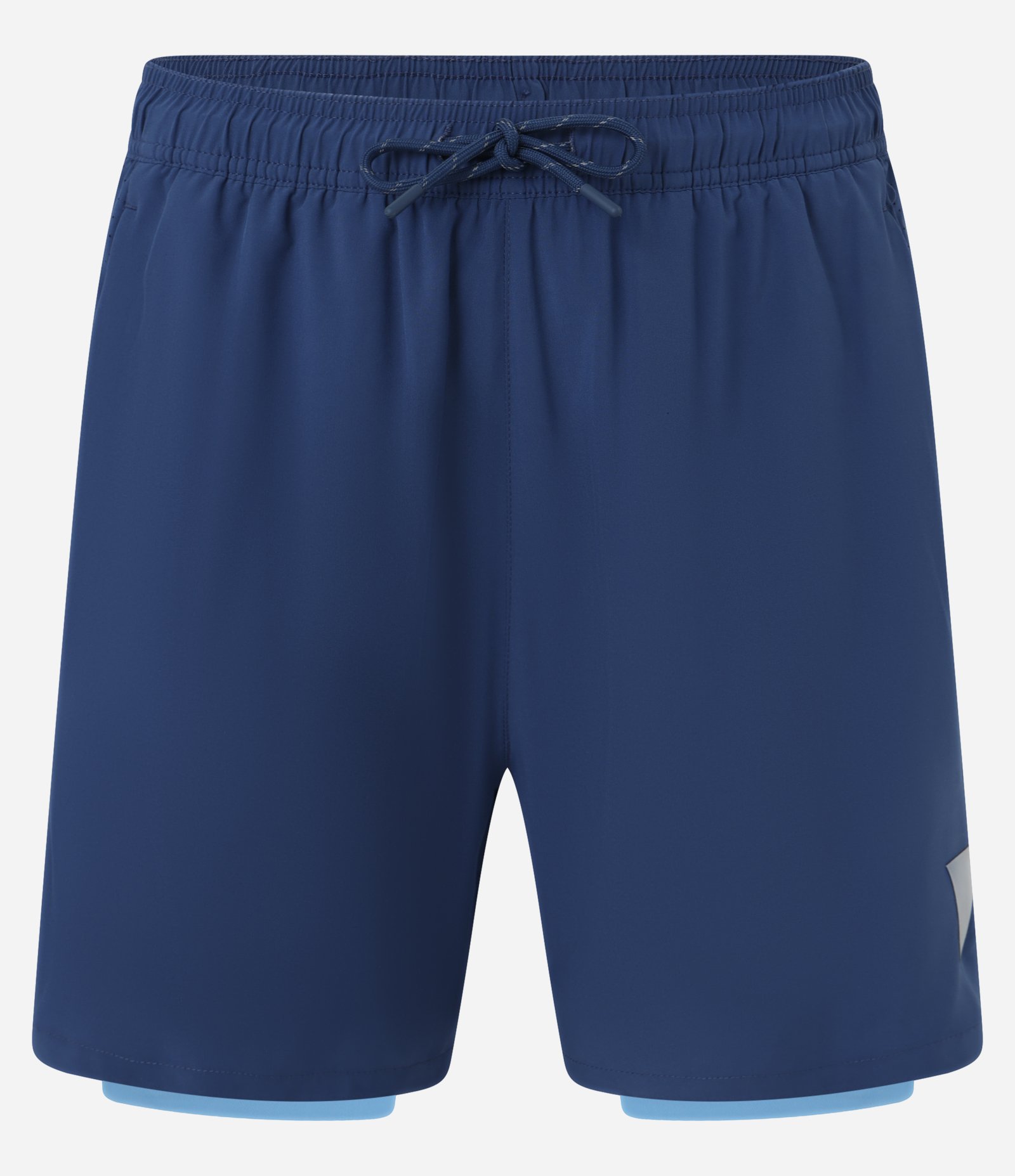 Bermuda Esportiva com Short de Compressão Azul 8