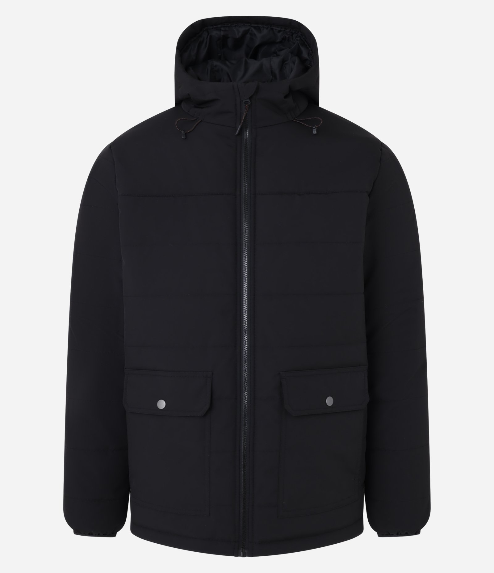 Jaqueta Puffer com Capuz e Bolsos Cargo 1