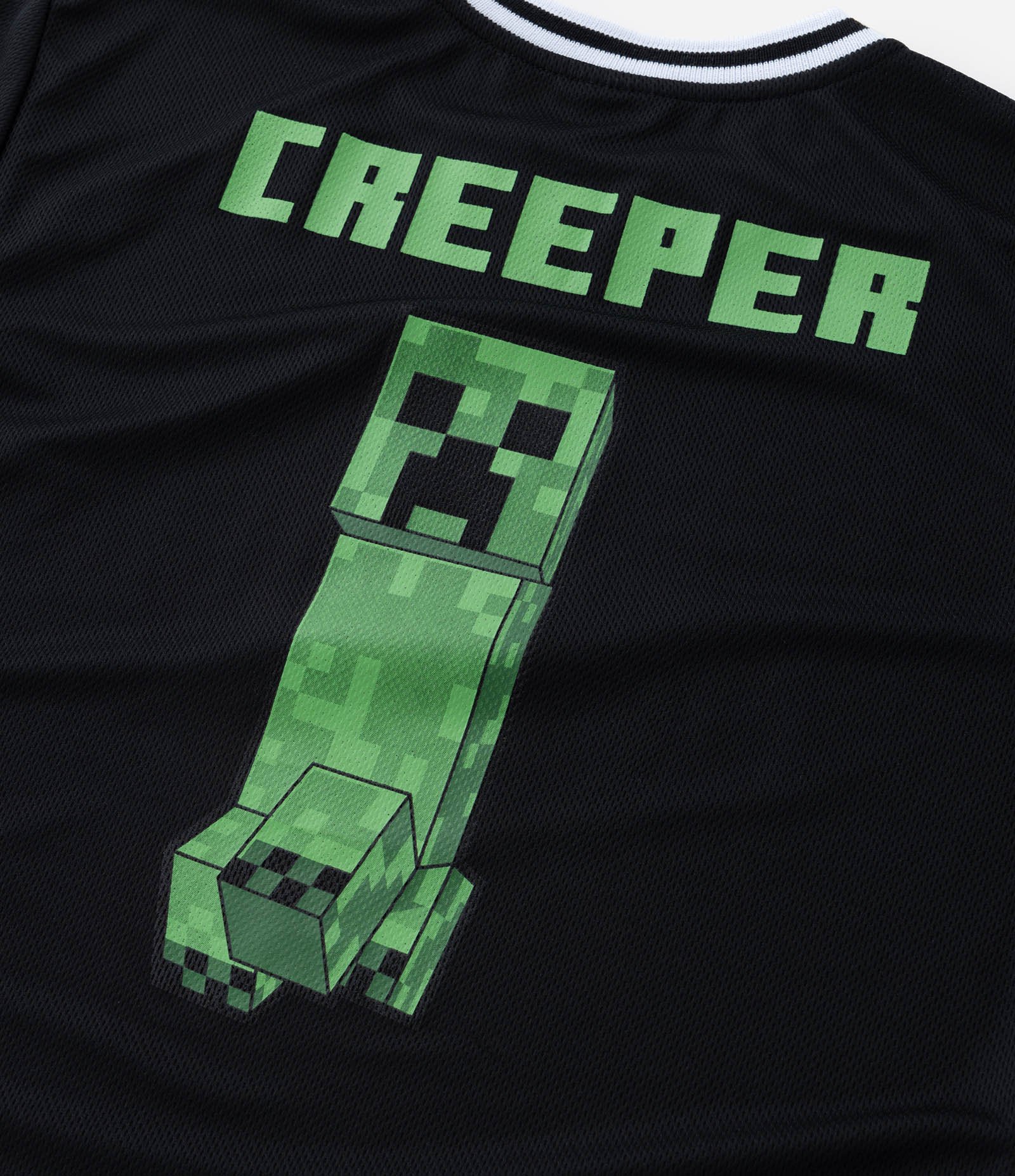Camiseta Esportiva Infantil com Estampa Frente e Costas Minecraft - Tam 5 a 14 anos Preto 4