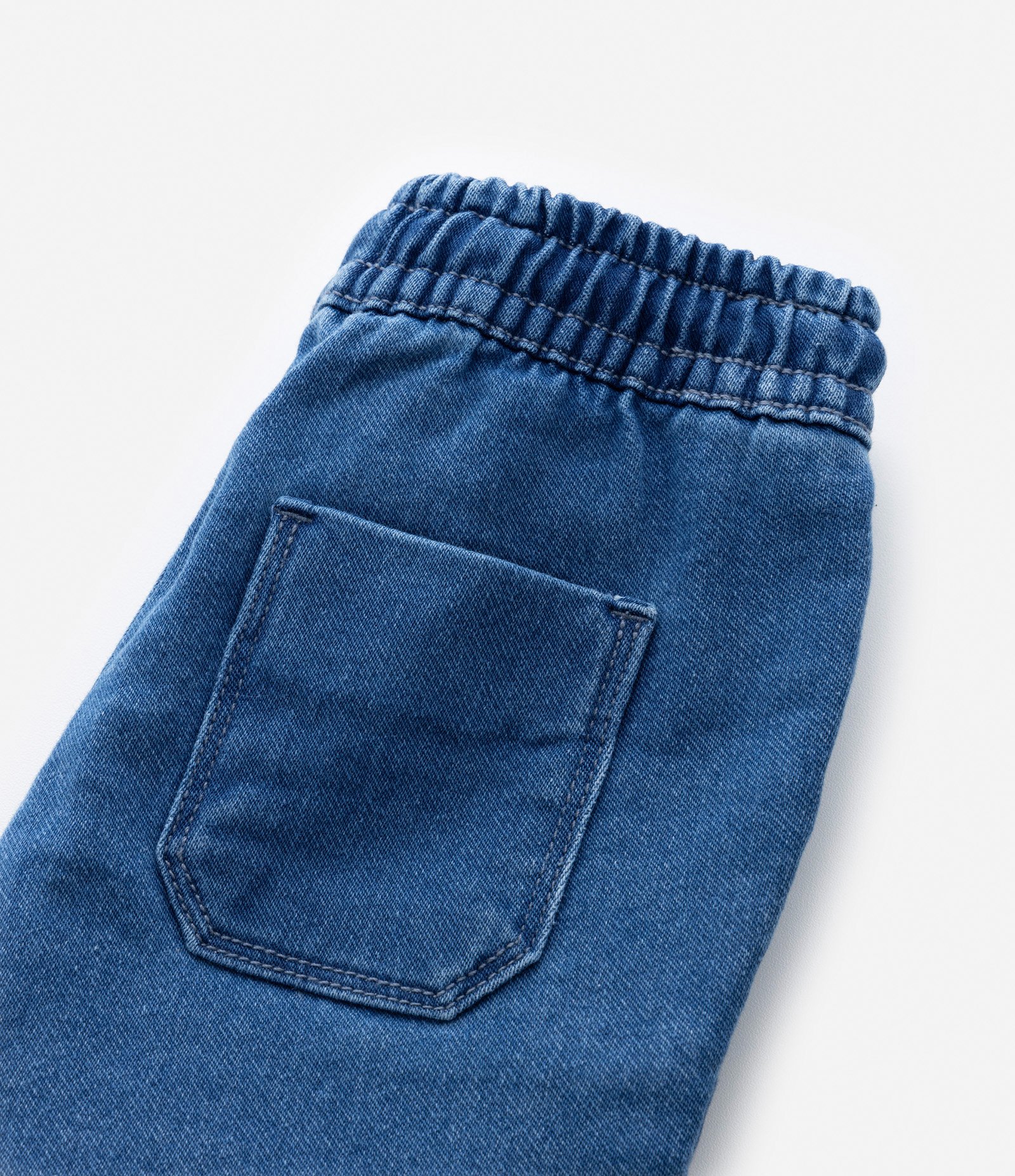 Bermuda Infantil Jeans com Amarração - Tam 1 a 5 Anos Azul 5