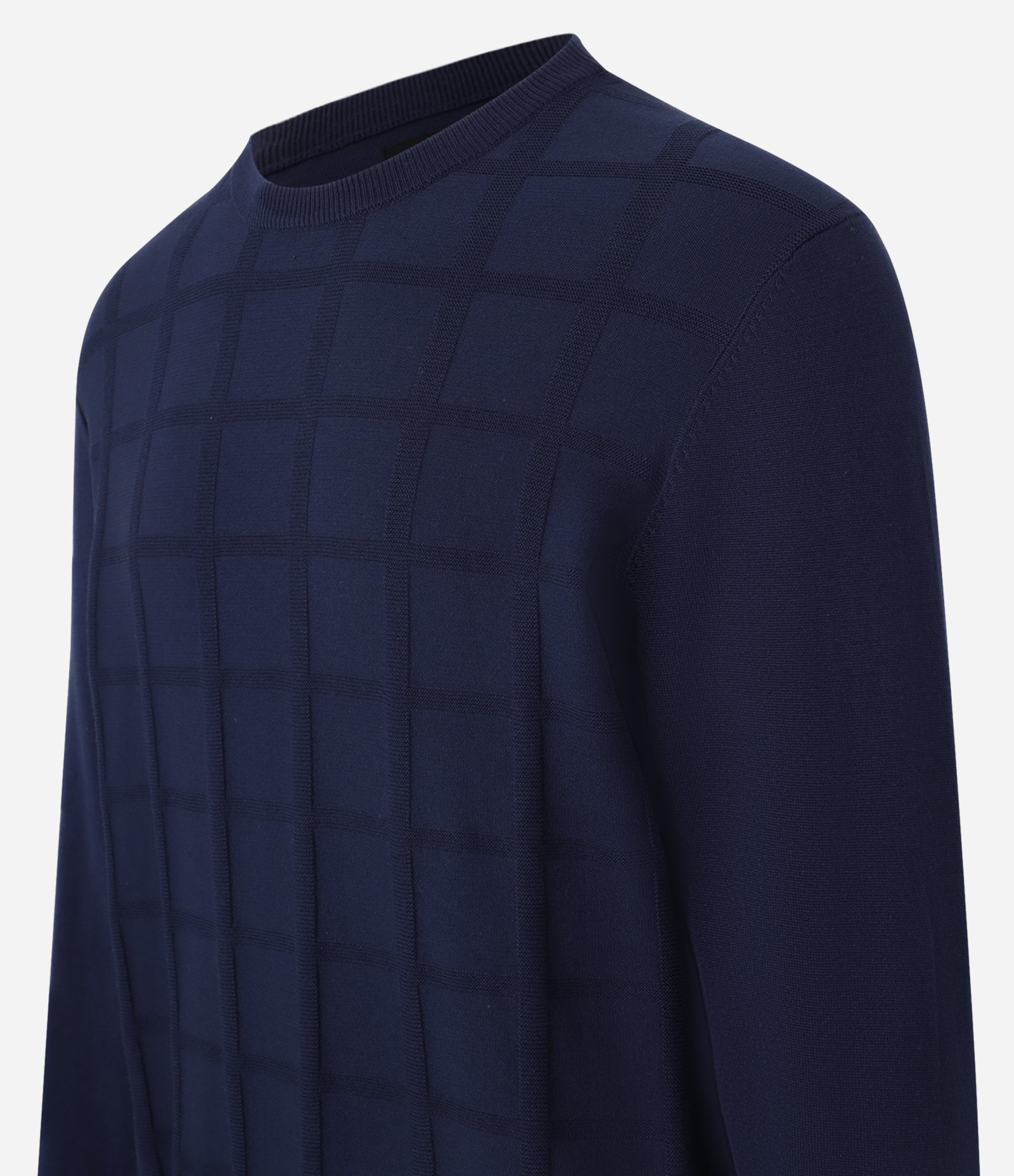 Suéter em Tricô com Textura Quadriculada 2