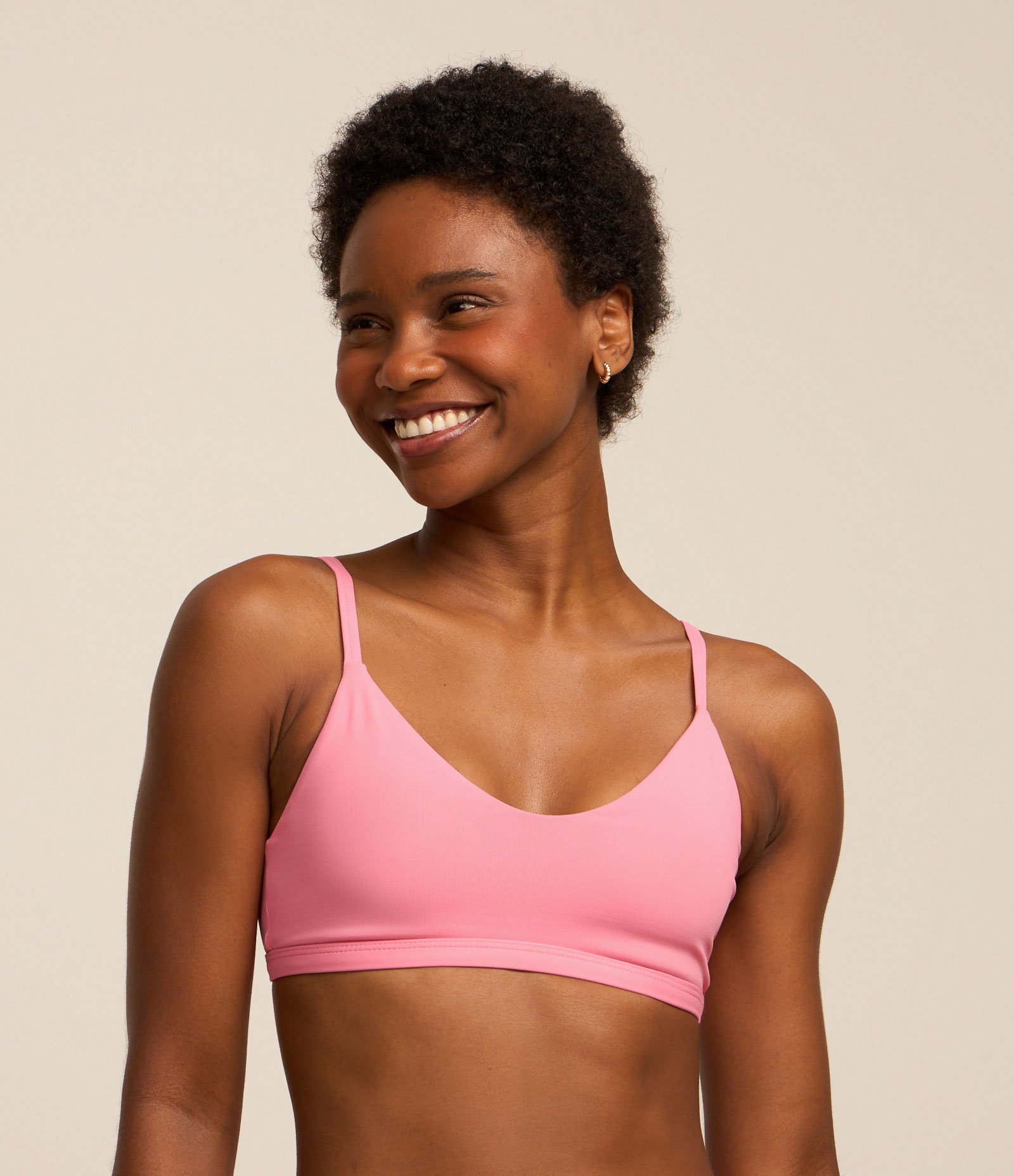 Top Esportivo em Poliamida com Bojo Rosa Coral 1