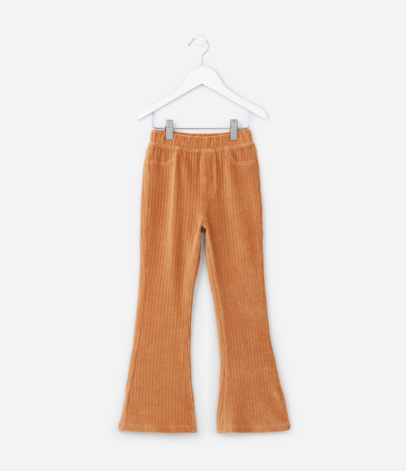 Calça Flare Infantil em Veludo Cotelê - Tam 1 a 5 Anos Marrom 1