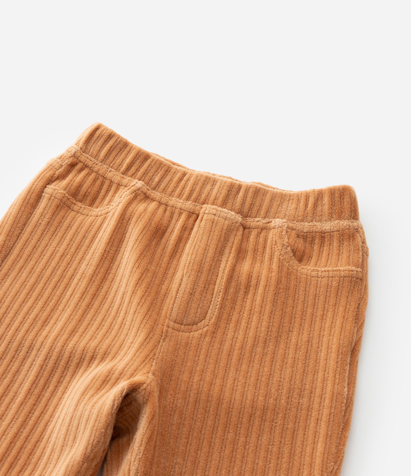 Calça Flare Infantil em Veludo Cotelê - Tam 1 a 5 Anos Marrom 5