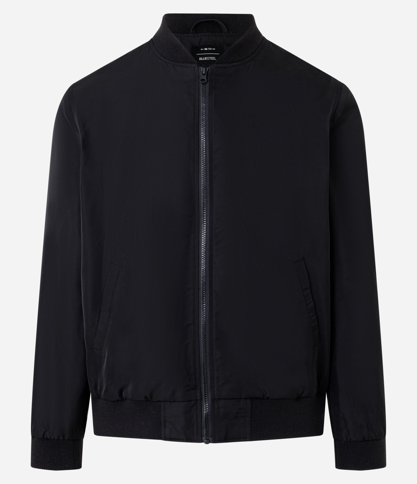 Jaqueta Bomber Aberta com Zíper Preto 6