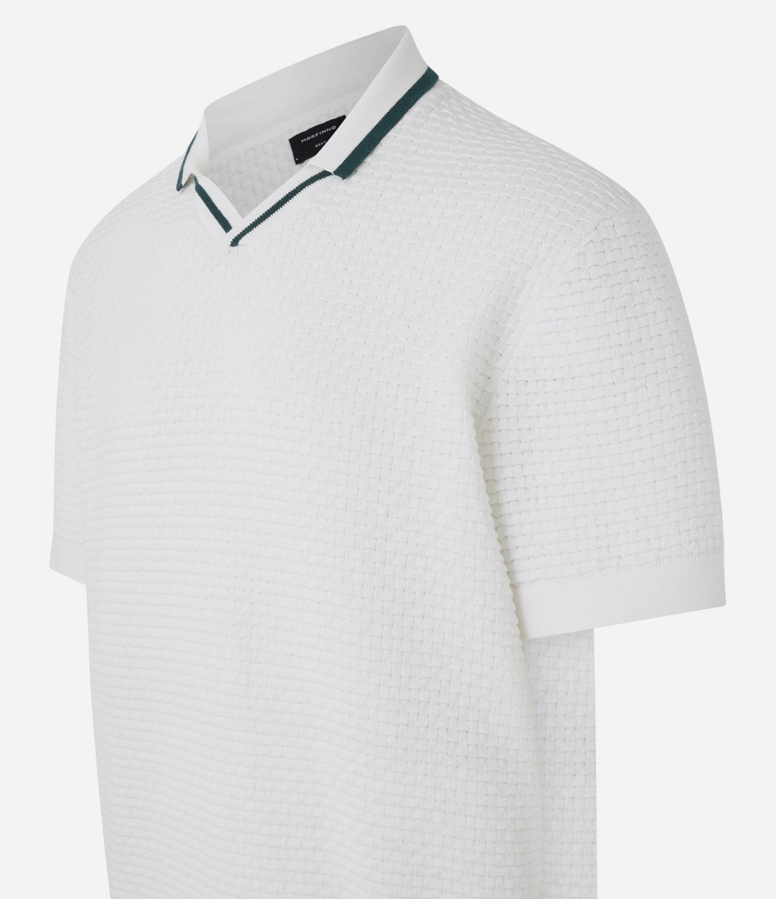 Camisa Polo Boxy em Algodão com Gola Contrastante Branco 2