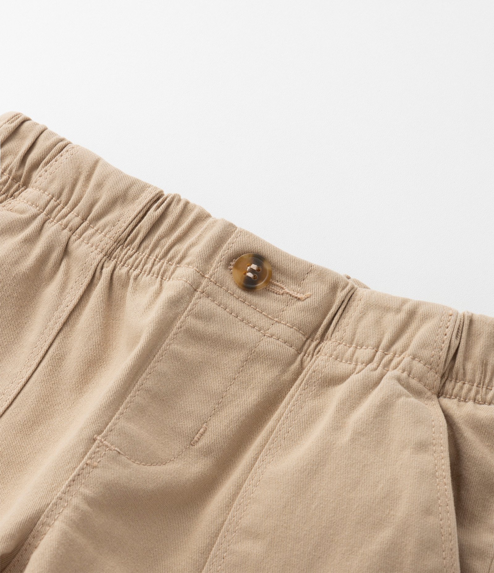 Calça Reta Infantil em Sarja com Bolsos - Tam 1 a 5 Anos Bege 4