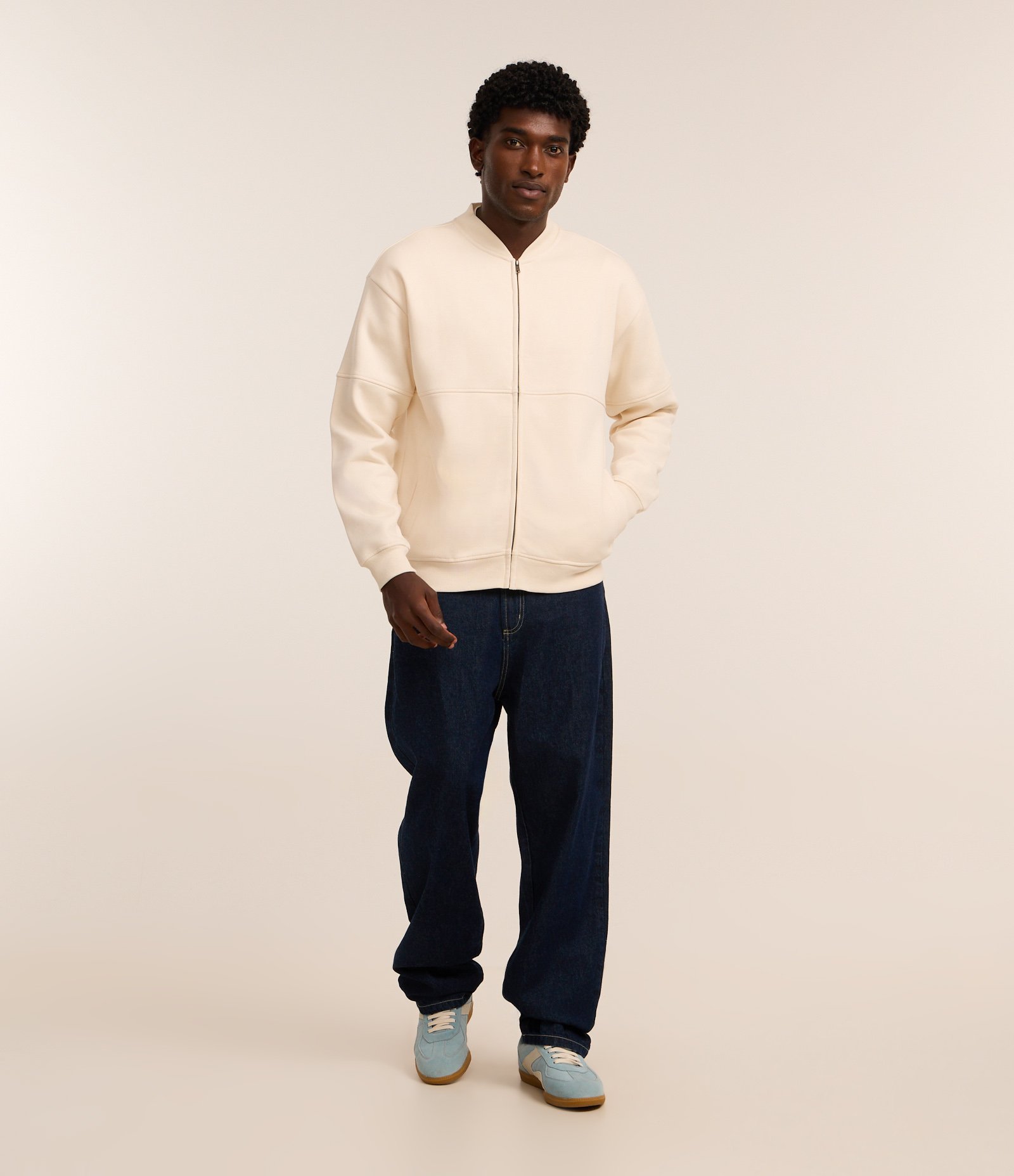 Jaqueta Bomber em Moletom com Zíper Off White 2