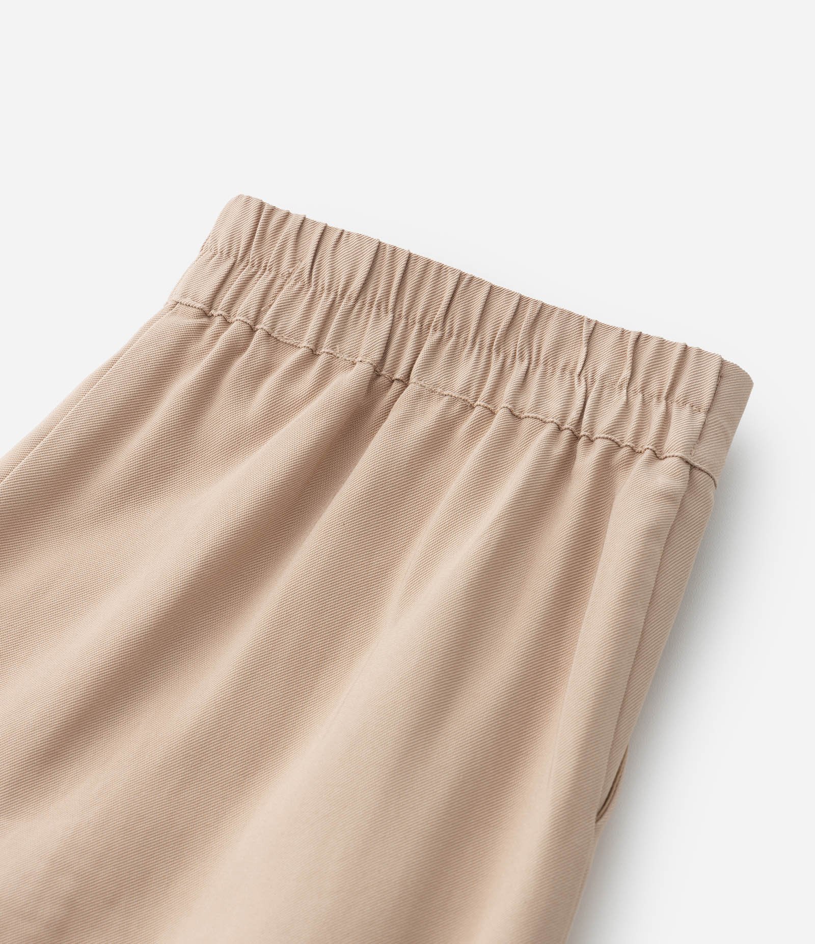 Calça Wide Leg Infantil em Alfaiataria com Pregas - Tam 5 a 14 Anos Bege 4