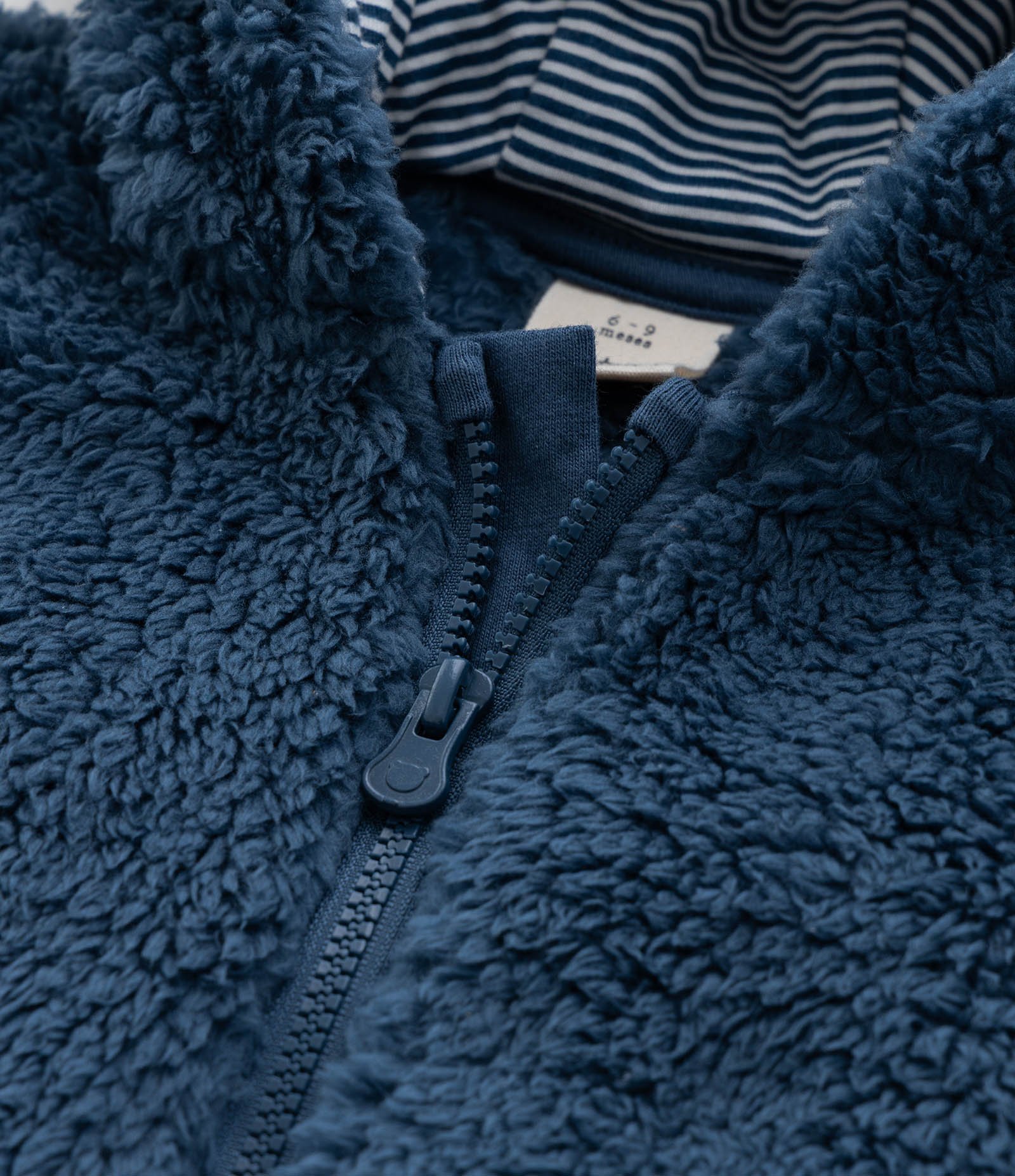 Jaqueta Infantil com Capuz e Orelhinhas - Tam 0 a 18 meses Azul 5