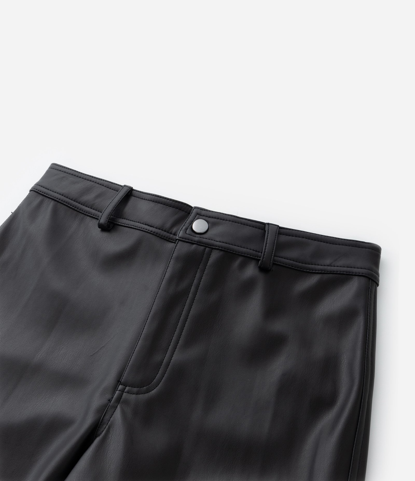 Calça Wide Leg Infantil em PU - Tam 5 a 14 Anos Preto 4