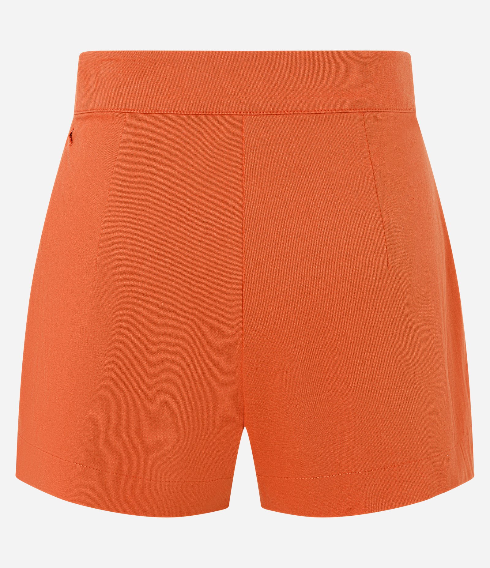 Short Saia em Bengaline Assimétrica com Botões Forrados Laranja 6