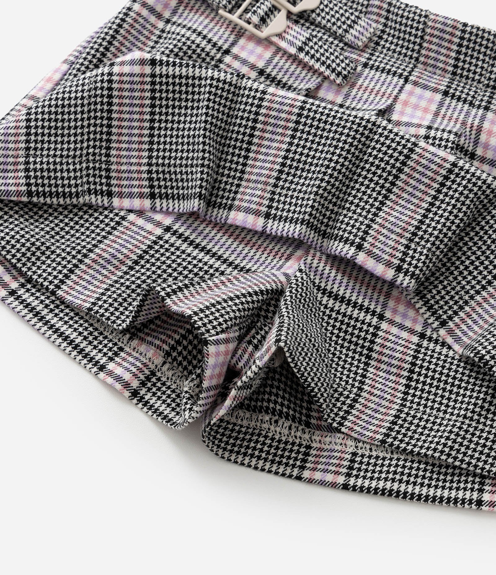 Short Saia Infantil com Cinto Duplo e Fivelas - Tam 1 a 5 Anos Cinza 7