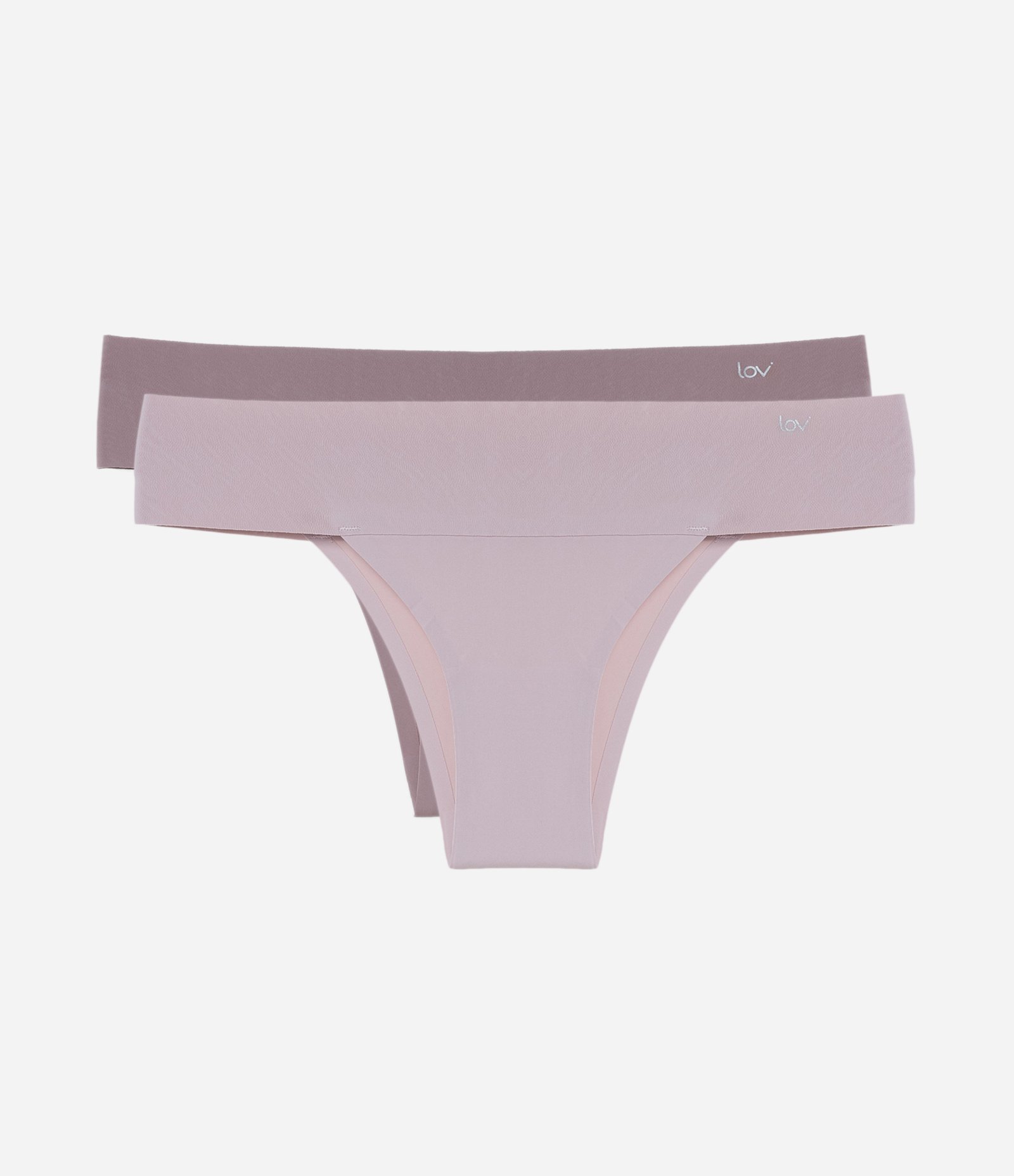 Kit 2 Calcinhas Biquíni em Microfibra Bege/Marrom 1