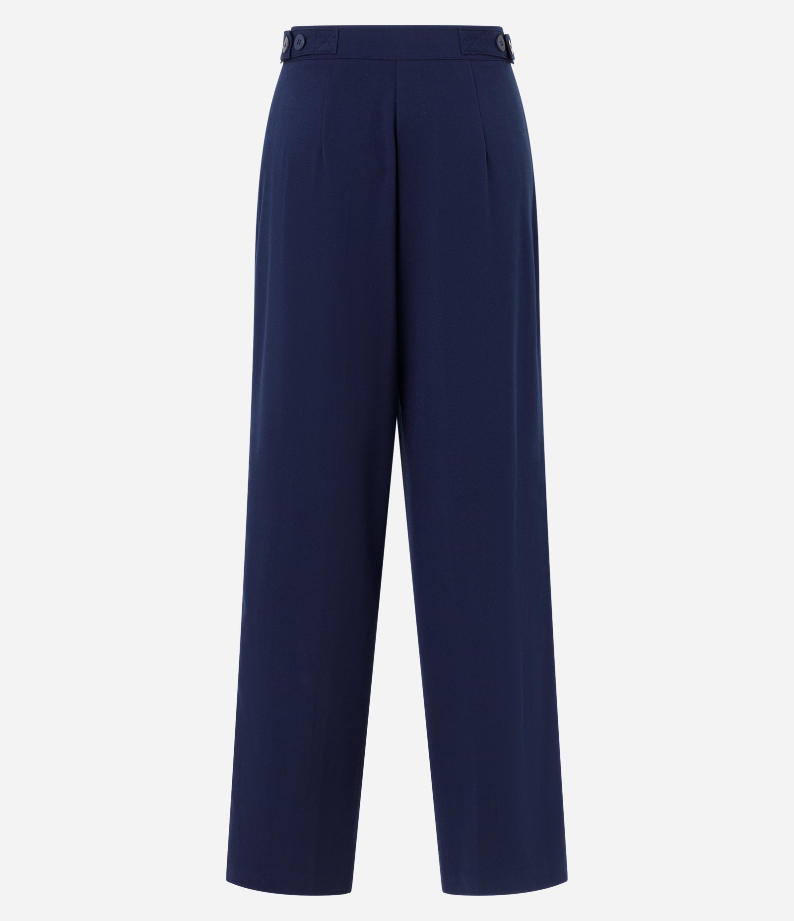 Calça Reta em Alfaiataria com Friso Azul Marinho 6