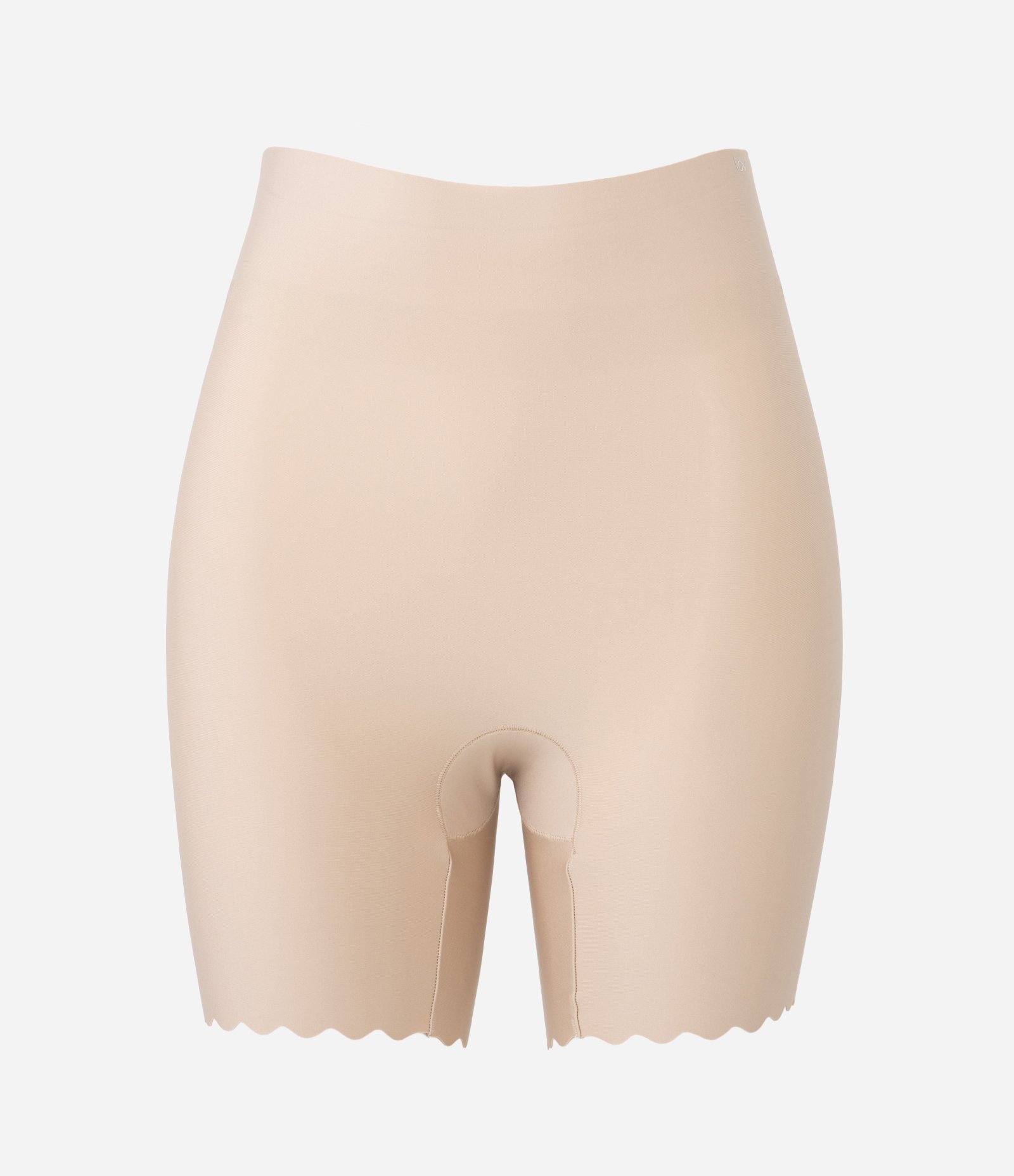 Bermuda Modeladora em Microfibra Com Borda Nuvem Bege 4