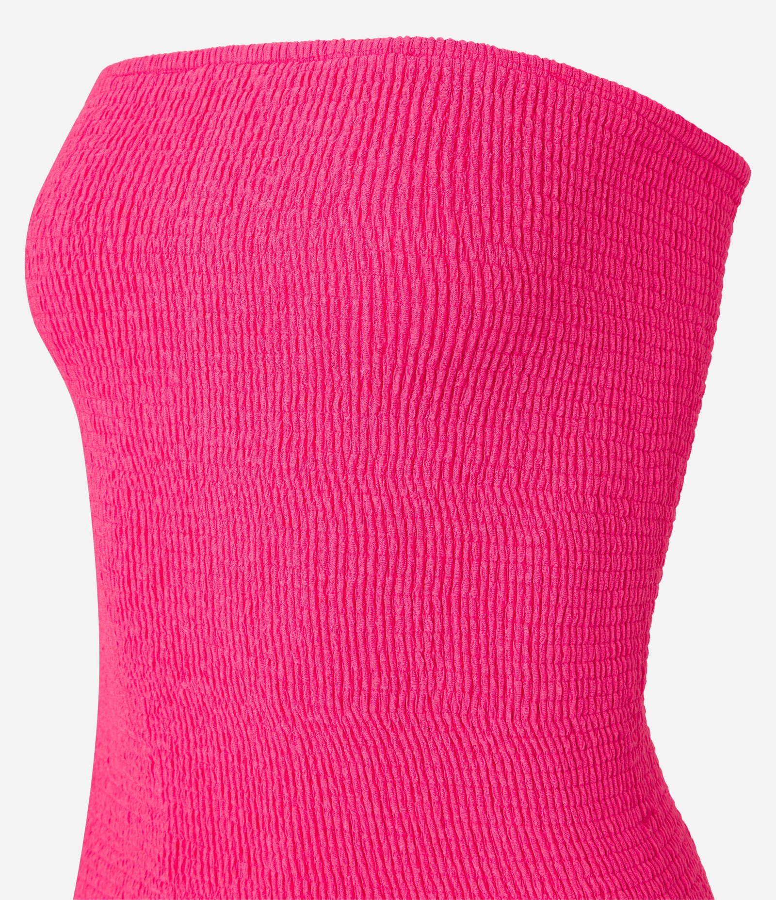 Vestido Tomara que Caia em Malha Texturizada com Babado na Saia Rosa 5