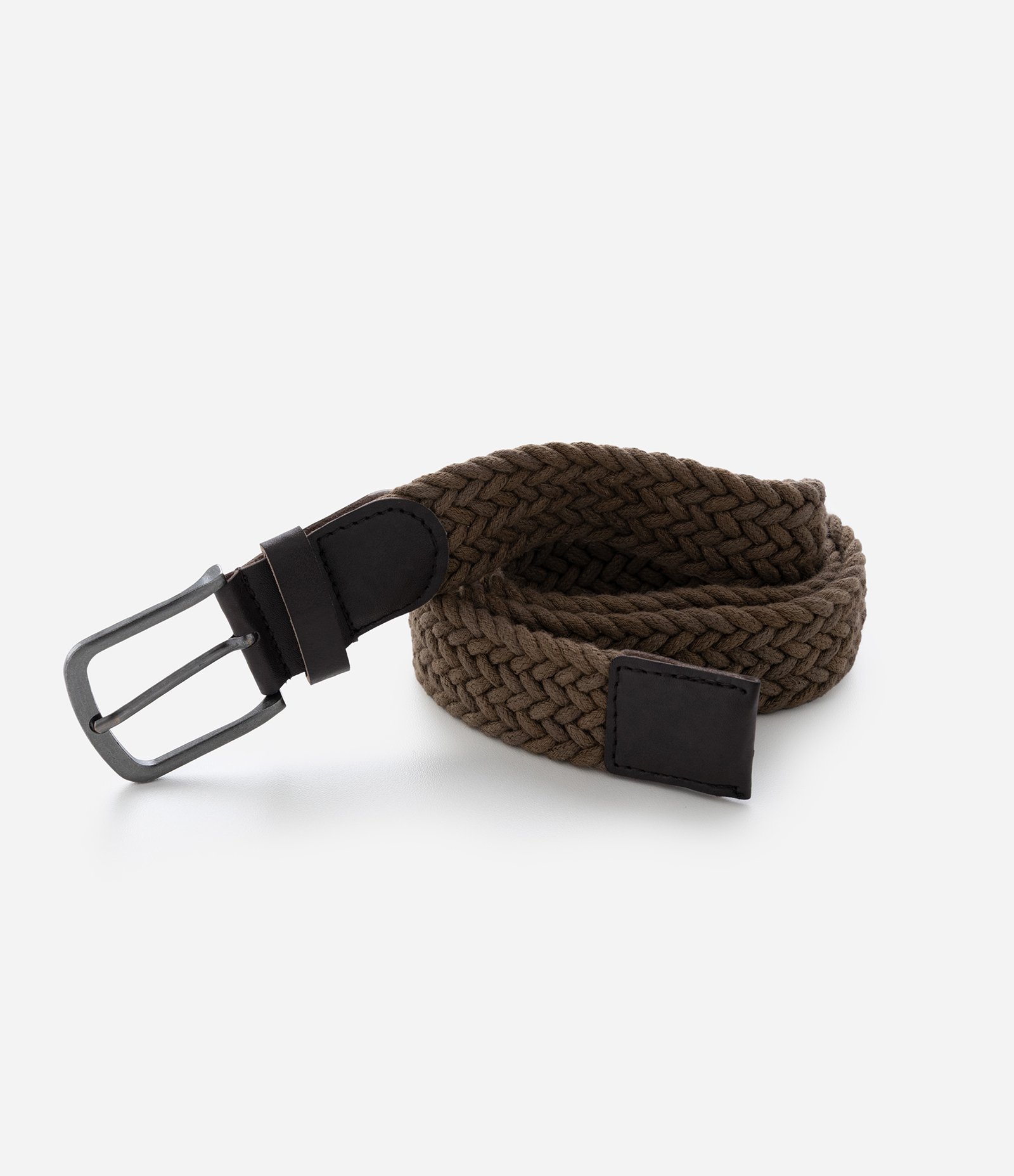 Bermuda Infantil com Cinto Trançado - Tam 05 a 14 Anos Marrom 5