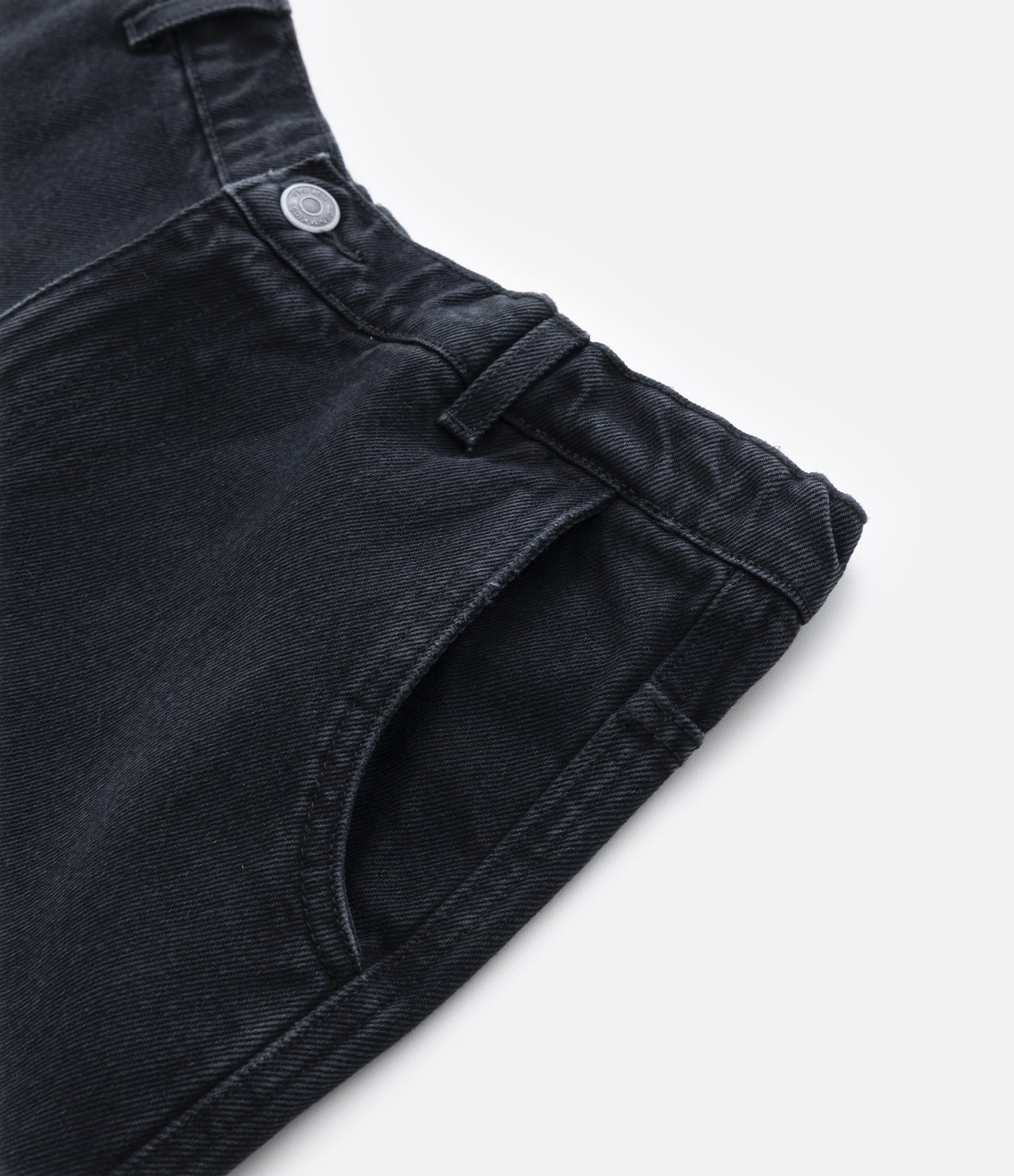 Calça Baggy Infantil em Jeans com Bolsos Cargo - Tam 5 a 14 Anos Preto 5