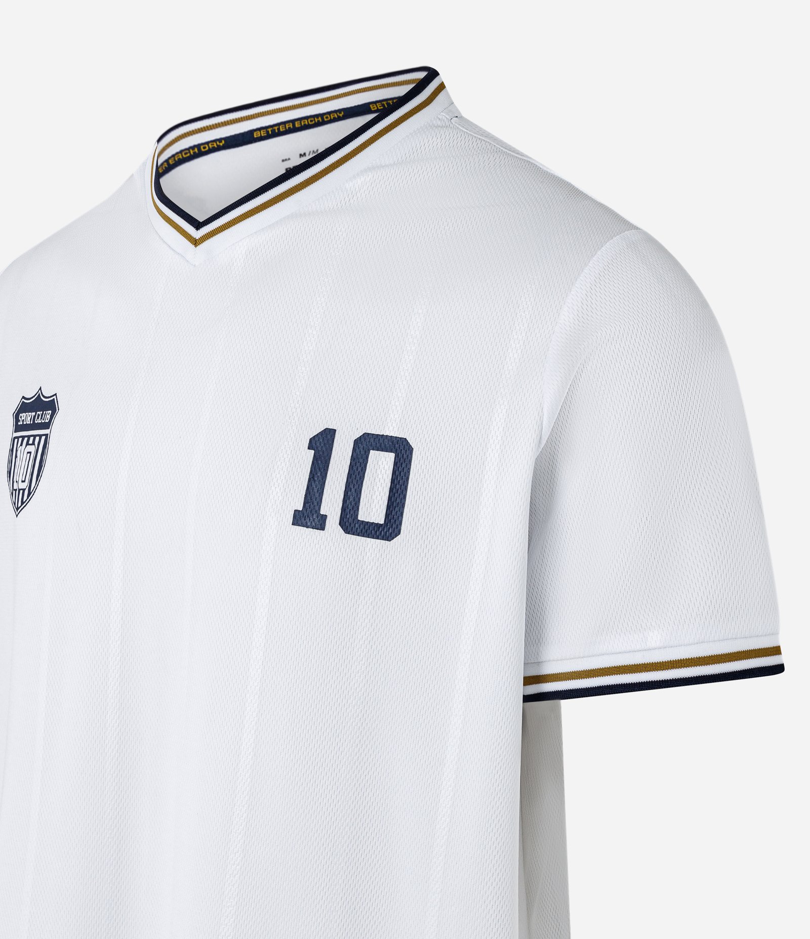 Camiseta Esportiva em Tecnologia Dry de Futebol com Estampa de Sport Club Branco 7