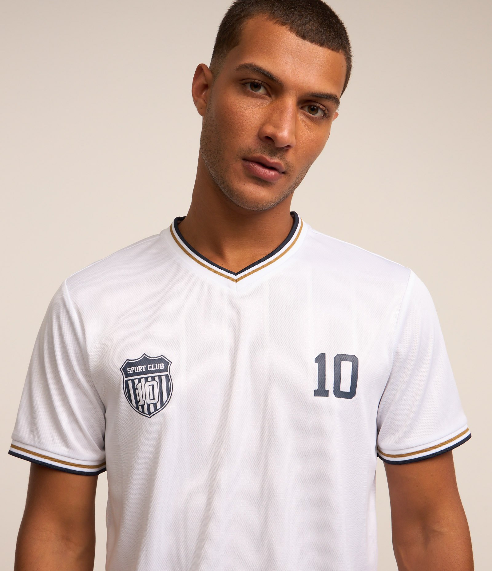Camiseta Esportiva em Tecnologia Dry de Futebol com Estampa de Sport Club Branco 4